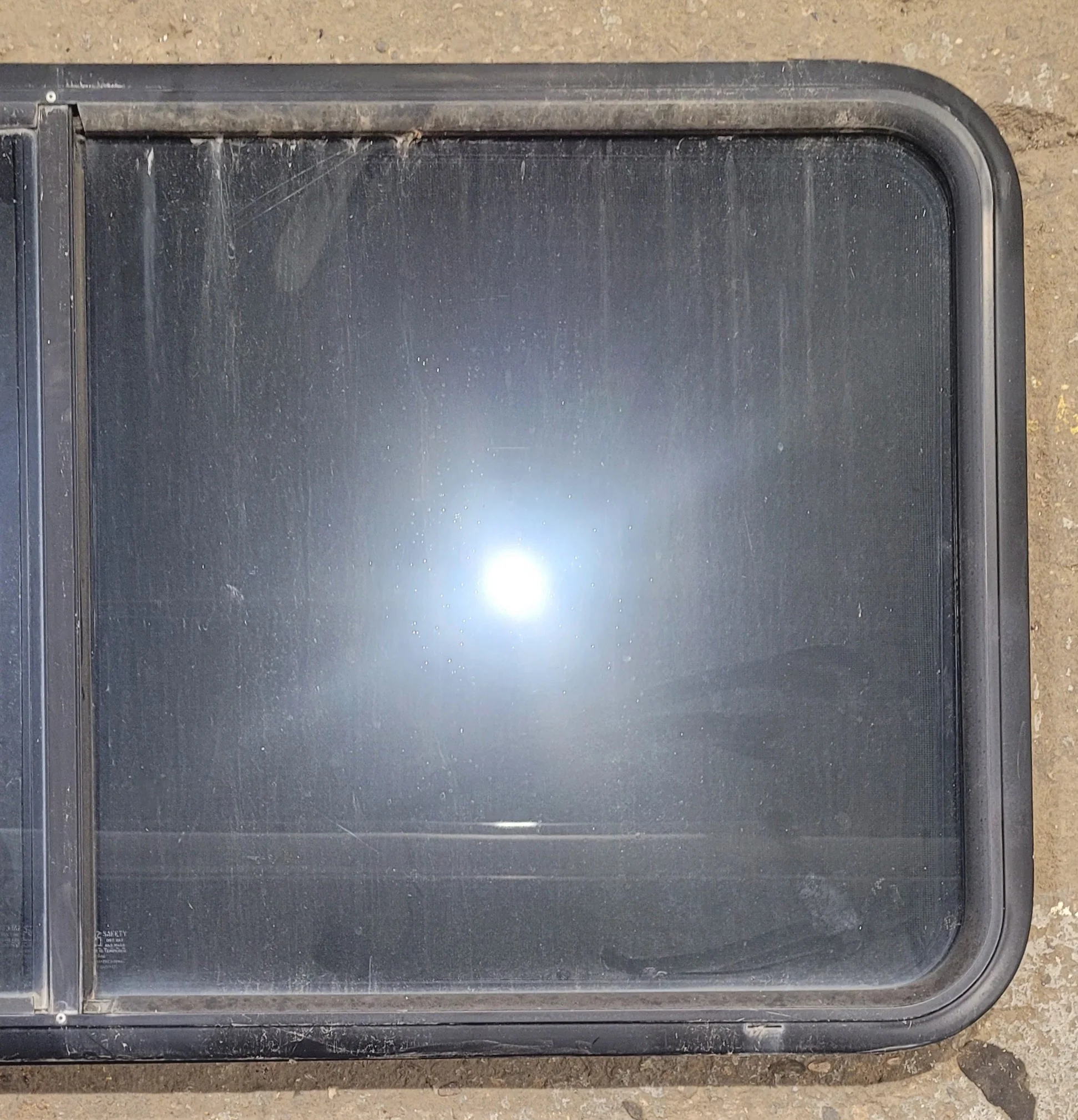 Used Black Radius Opening Window : 47 3/4" W x 23 3/4" H x 1 3/4" - Image 2