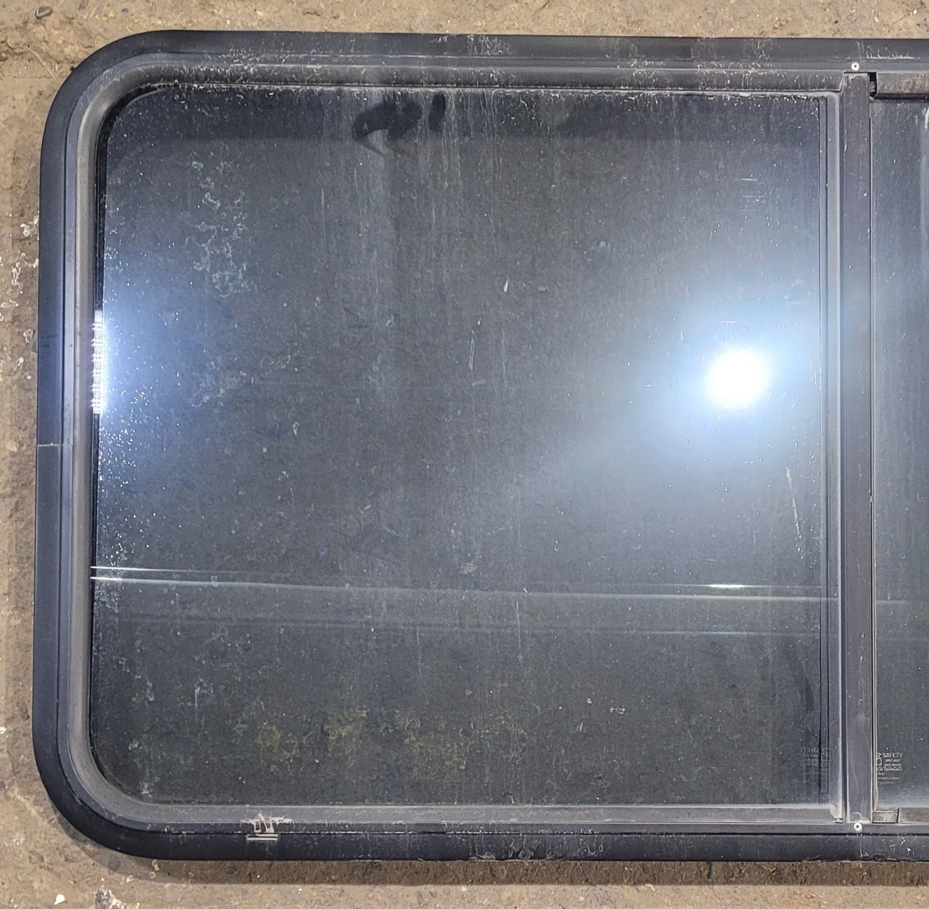 Used Black Radius Opening Window : 47 3/4" W x 23 3/4" H x 1 3/4" - Image 4