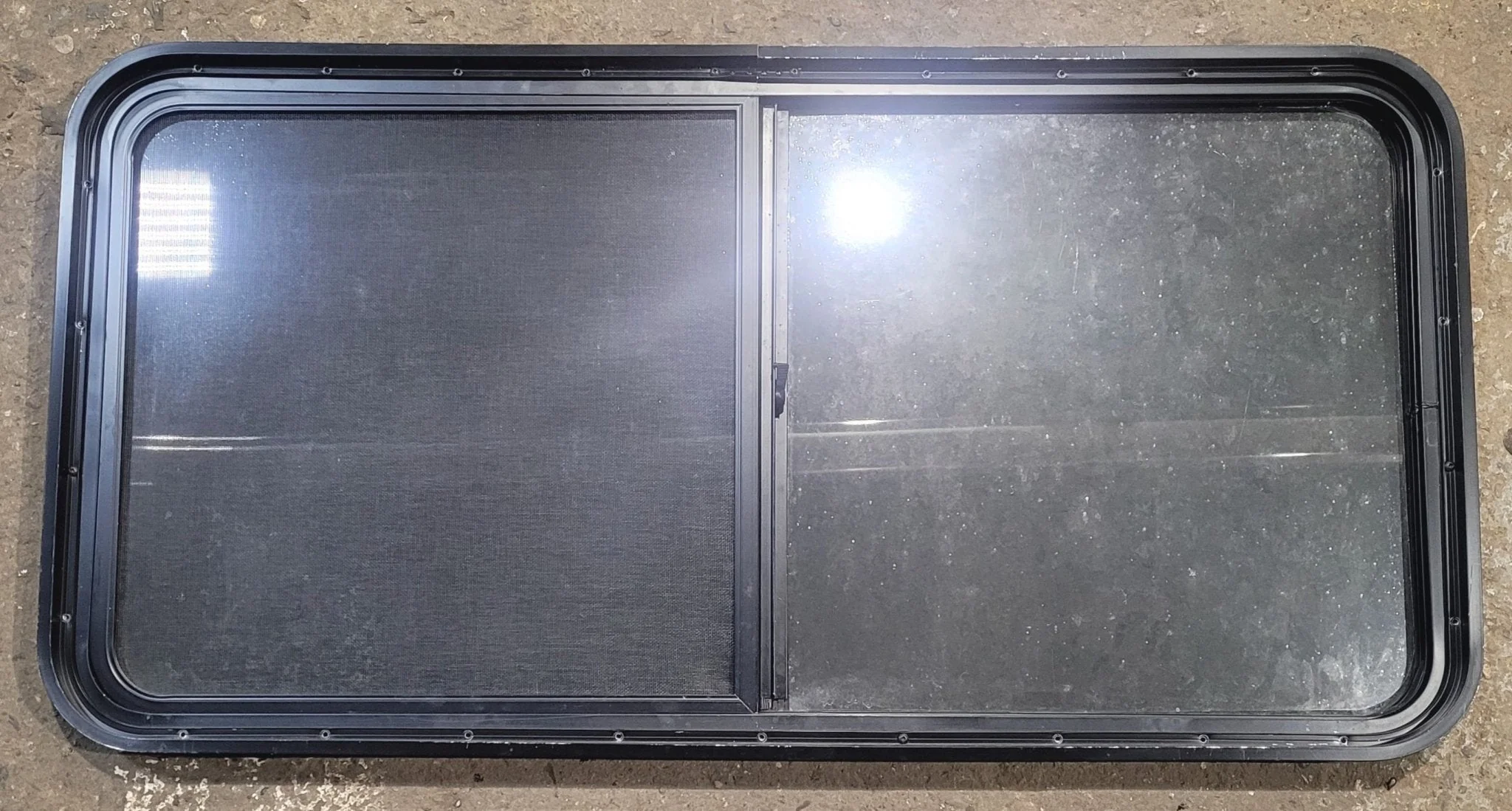 Used Black Radius Opening Window : 47 3/4" W x 23 3/4" H x 1 3/4" - Image 5