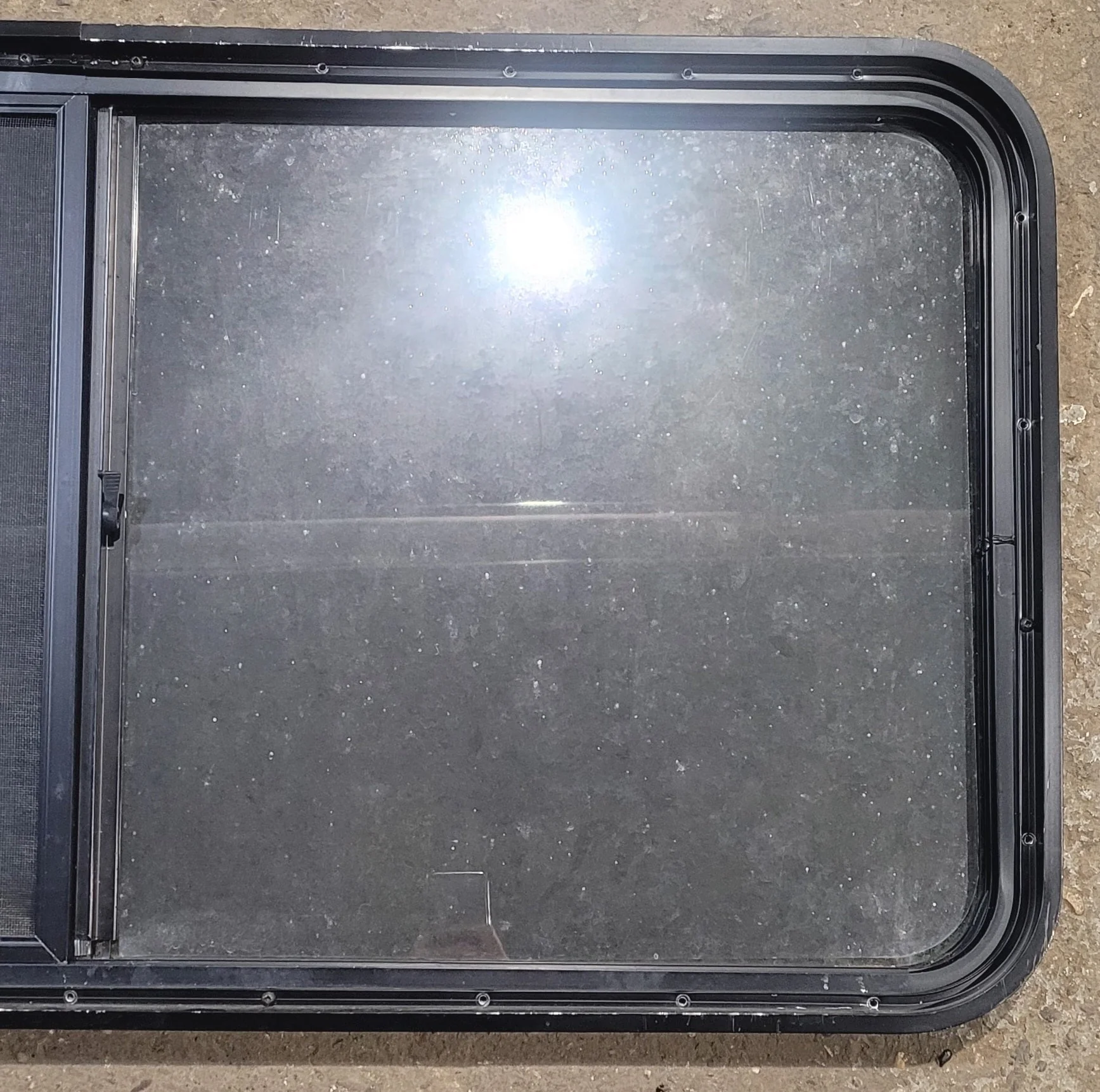 Used Black Radius Opening Window : 47 3/4" W x 23 3/4" H x 1 3/4" - Image 6