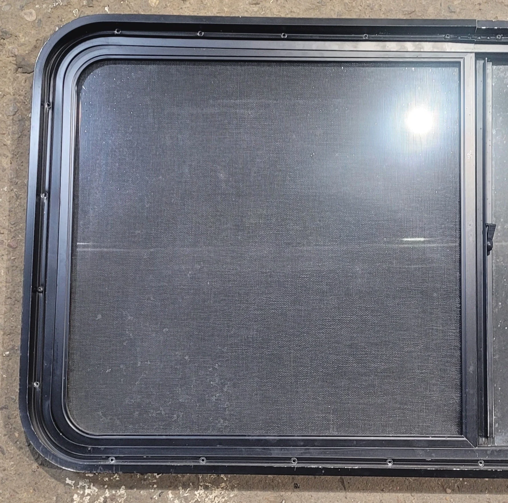 Used Black Radius Opening Window : 47 3/4" W x 23 3/4" H x 1 3/4" - Image 7