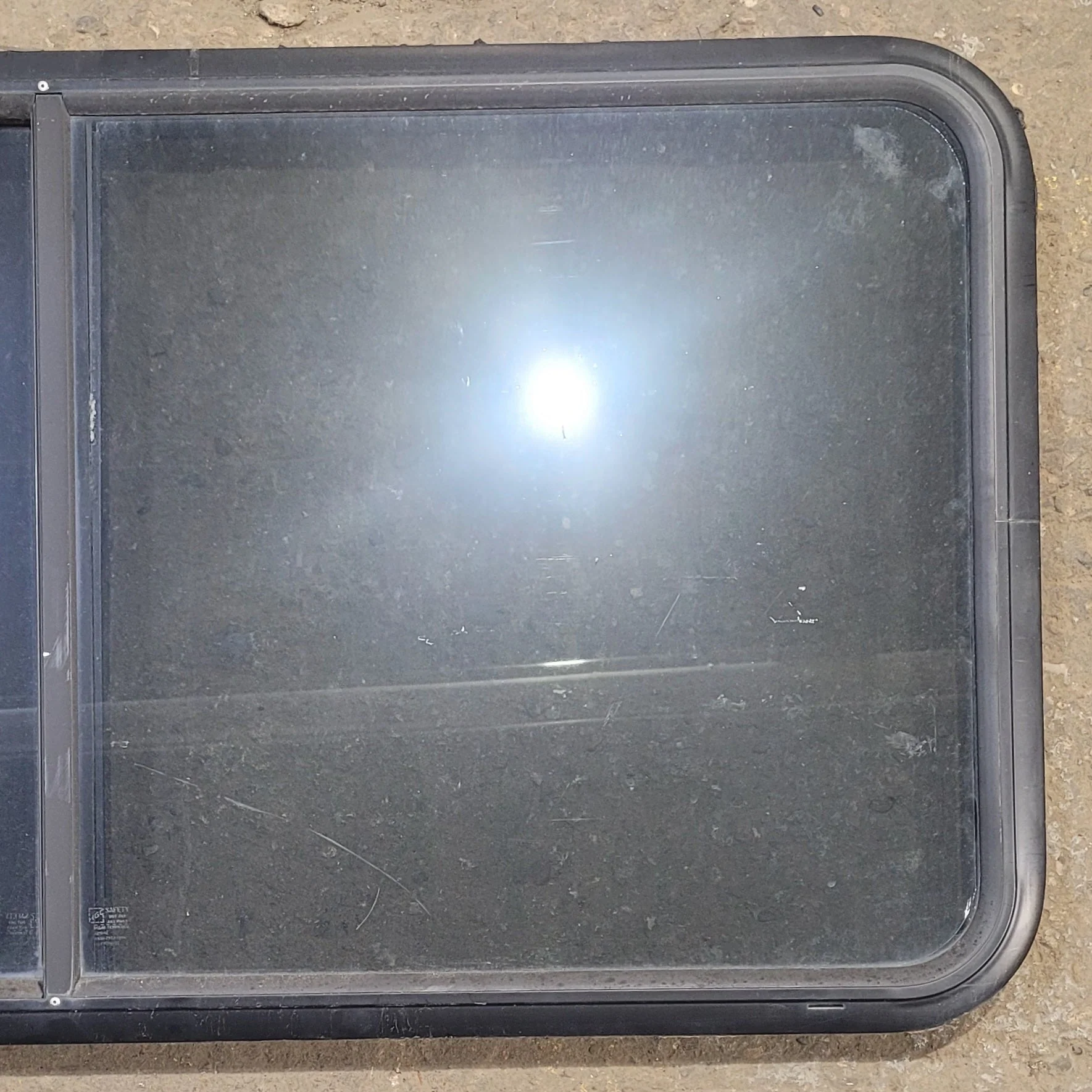 Used Black Radius Opening Window : 47 3/4" W x 23 3/4" H x 1 3/4" - Image 2
