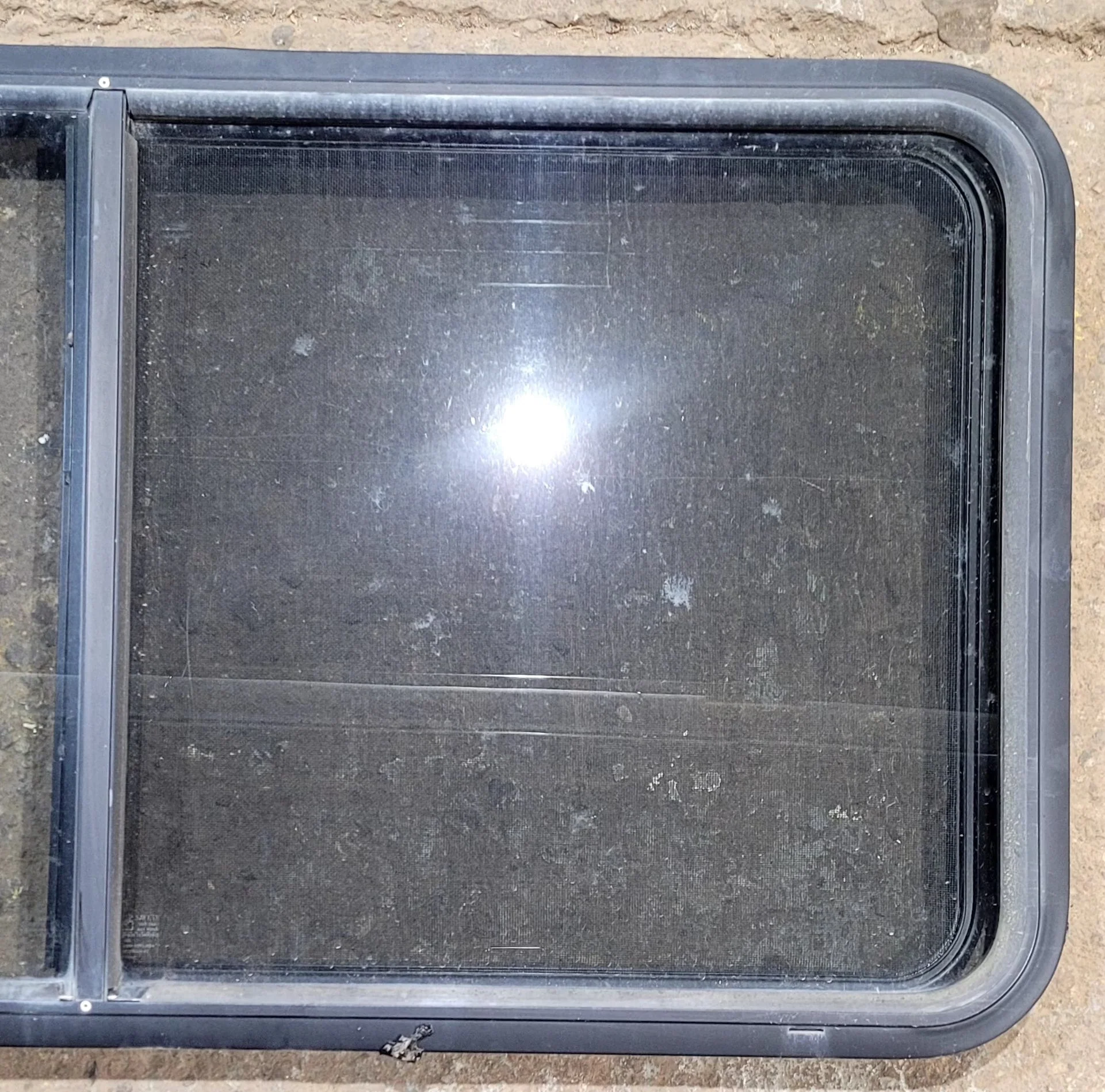 Used Black Radius Opening Window : 47 3/4" W x 23 3/4" H x 1 7/8" D - Image 2