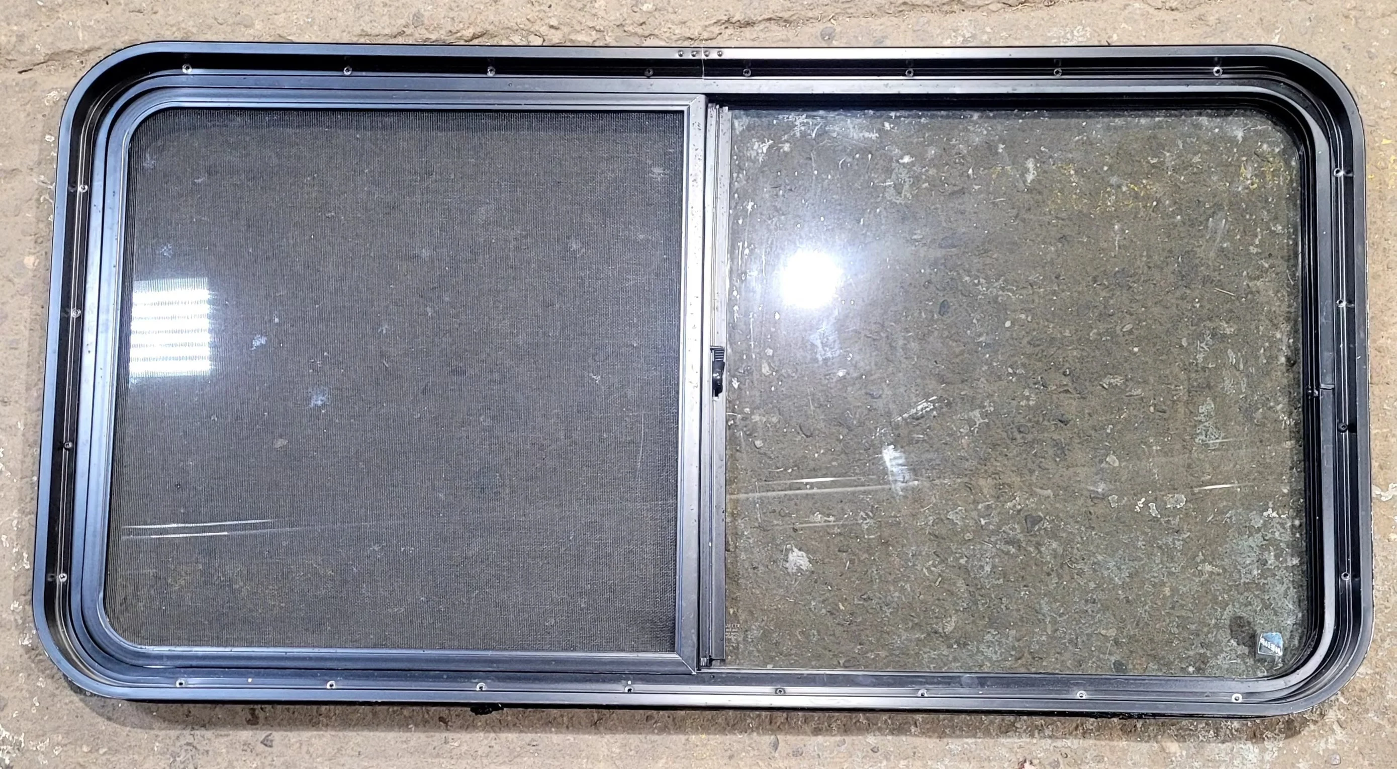 Used Black Radius Opening Window : 47 3/4" W x 23 3/4" H x 1 7/8" D - Image 5