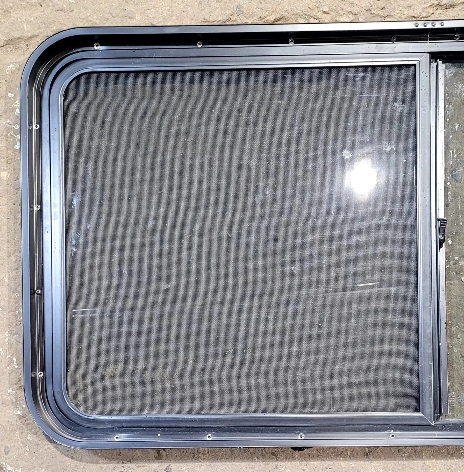 Used Black Radius Opening Window : 47 3/4" W x 23 3/4" H x 1 7/8" D - Image 6