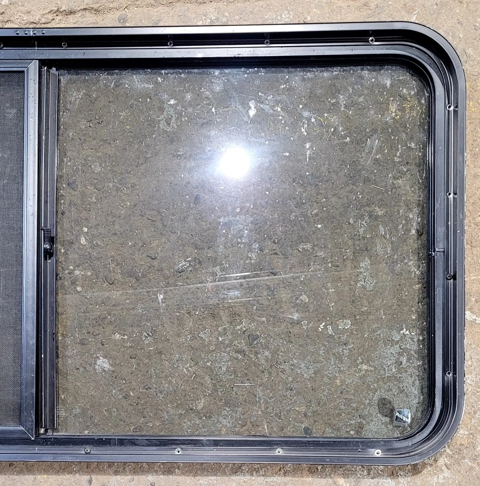 Used Black Radius Opening Window : 47 3/4" W x 23 3/4" H x 1 7/8" D - Image 7