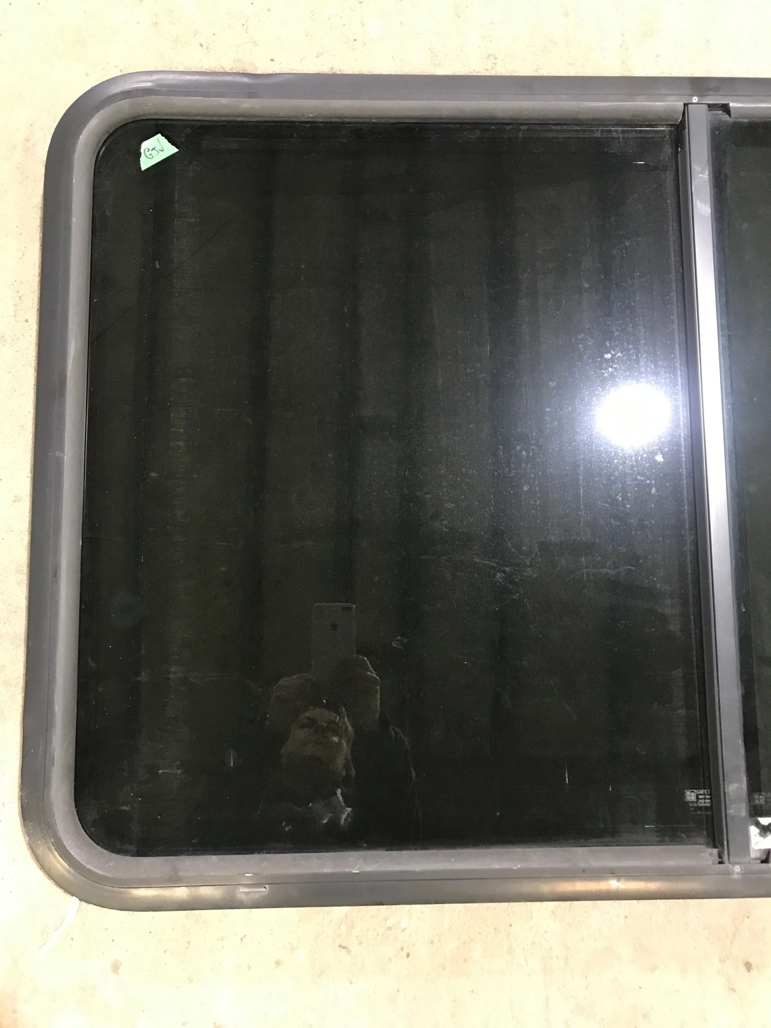 Used Black Radius Opening Window : 47 5/8" W x 28 1/2" H x 1 7/8" D - Image 2