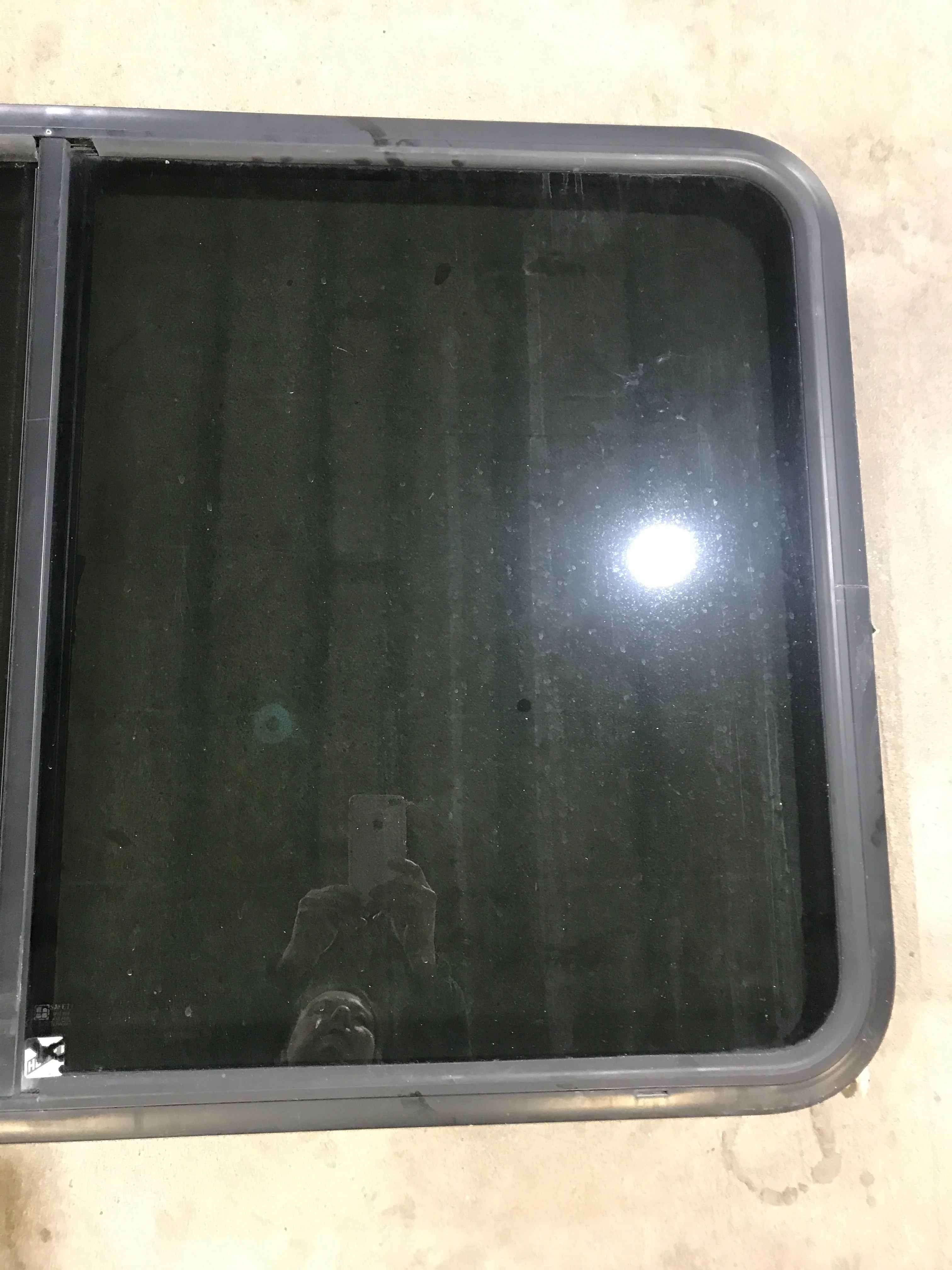 Used Black Radius Opening Window : 47 5/8" W x 28 1/2" H x 1 7/8" D - Image 3