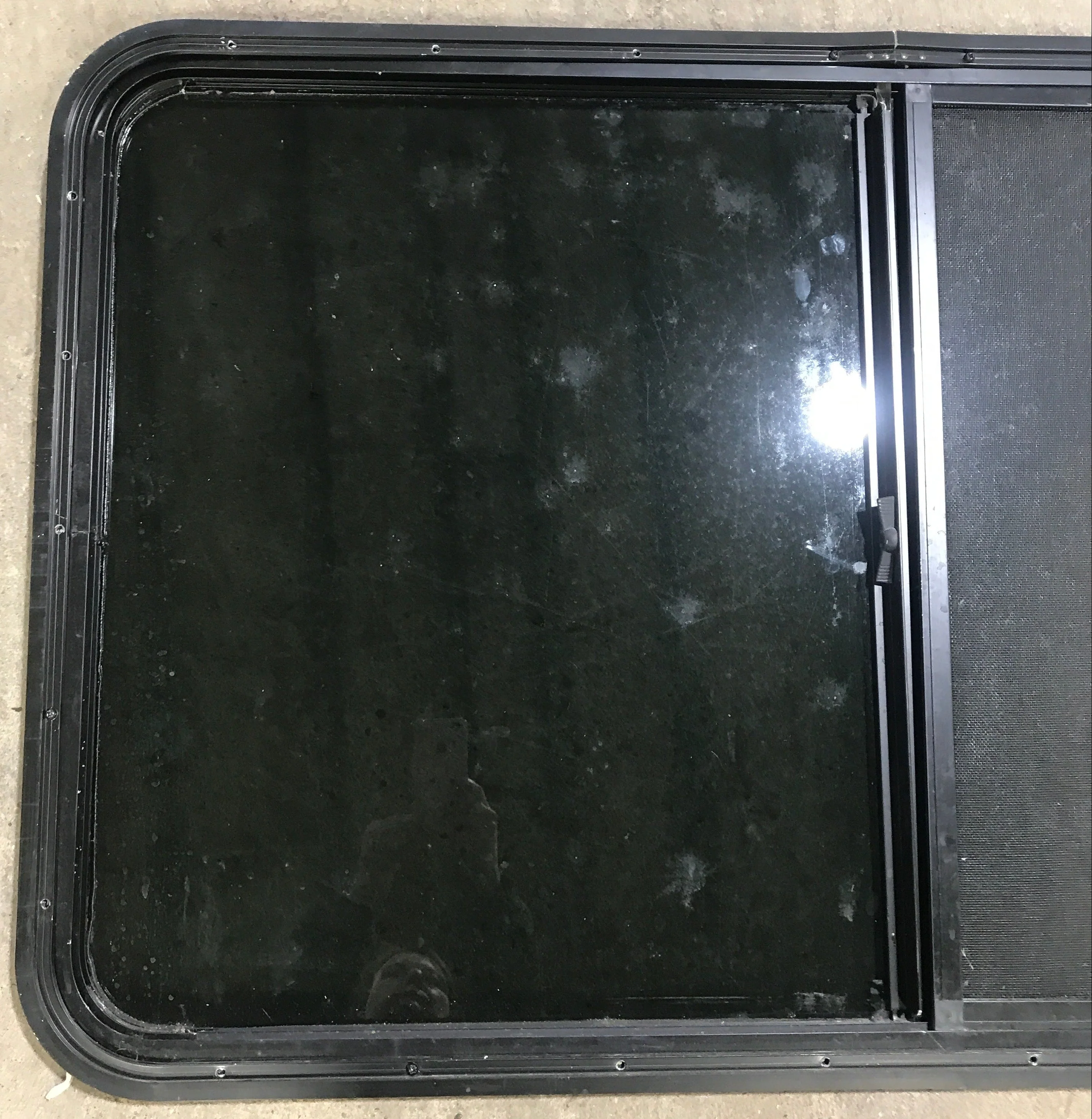 Used Black Radius Opening Window : 47 5/8" W x 28 1/2" H x 1 7/8" D - Image 5