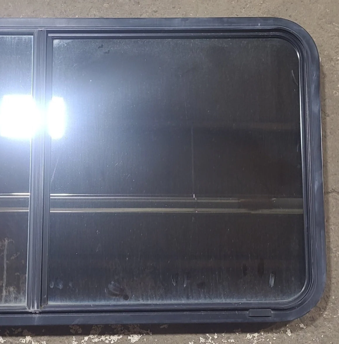 Used Black Radius Opening Window : 48 1/2" W x 26 1/4" H x 1 3/4" D - Image 2