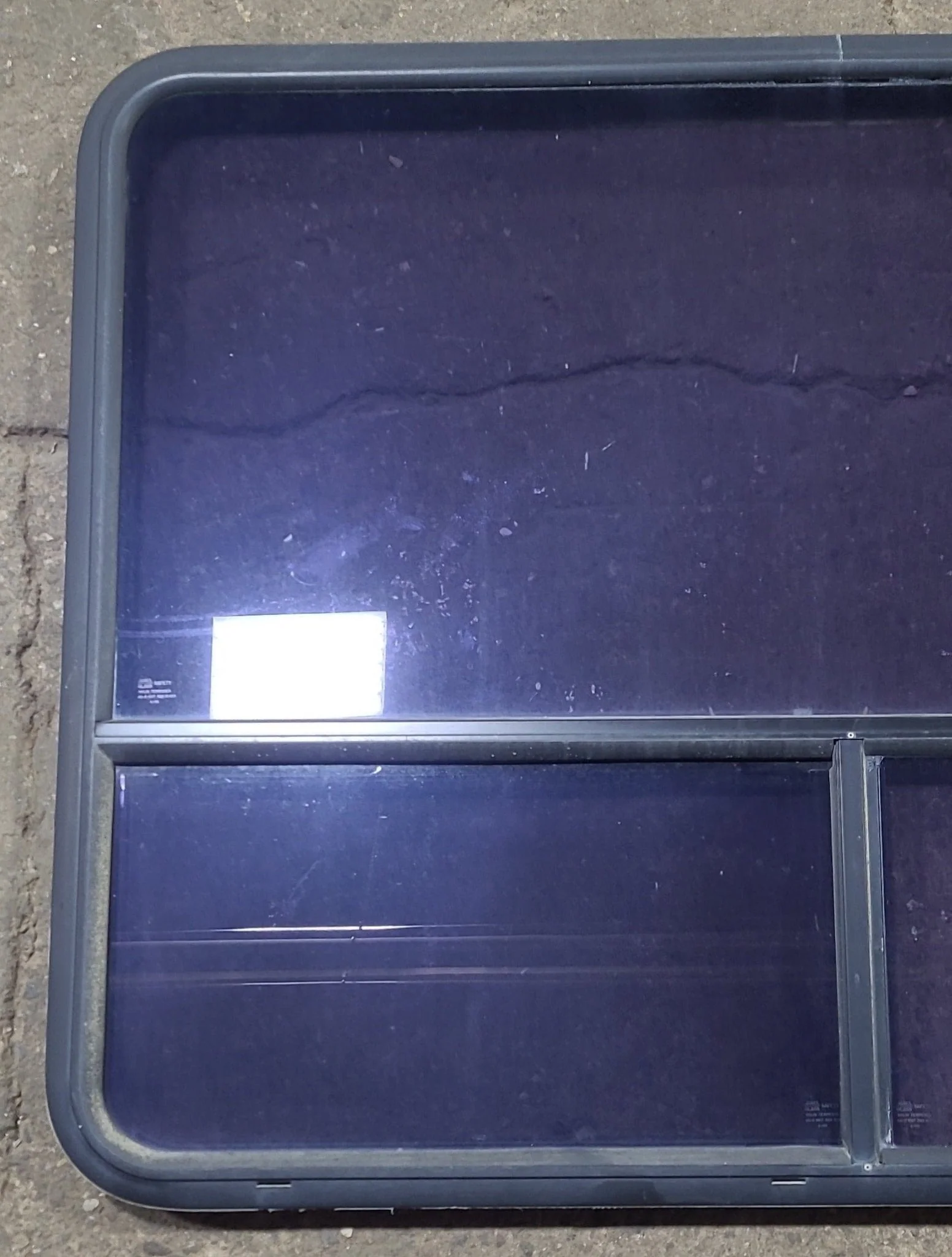 Used Black Radius Opening Window : 48 1/2" W x 35 3/4" H x 1 3/4" D - Image 2