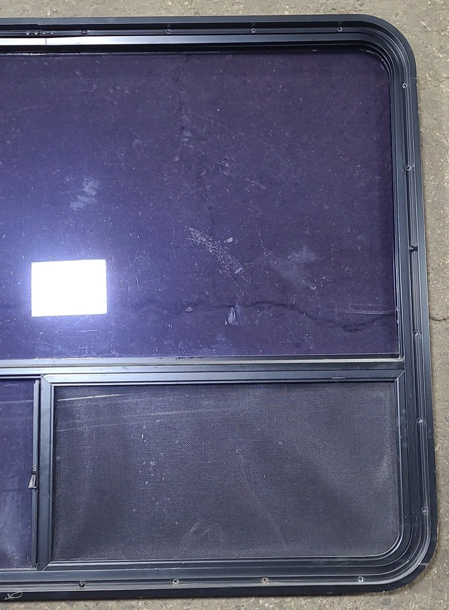 Used Black Radius Opening Window : 48 1/2" W x 35 3/4" H x 1 3/4" D - Image 5