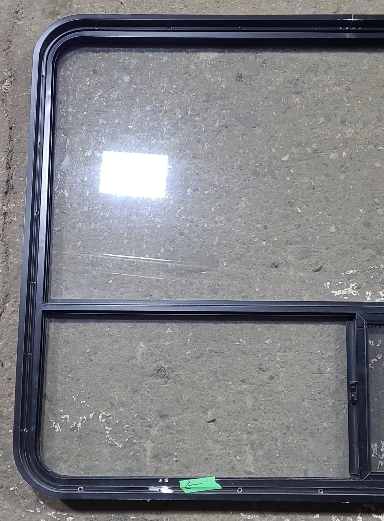 Used Black Radius Opening Window : 48 1/4" W x 35 3/4" H x 1 3/4" D - Image 6