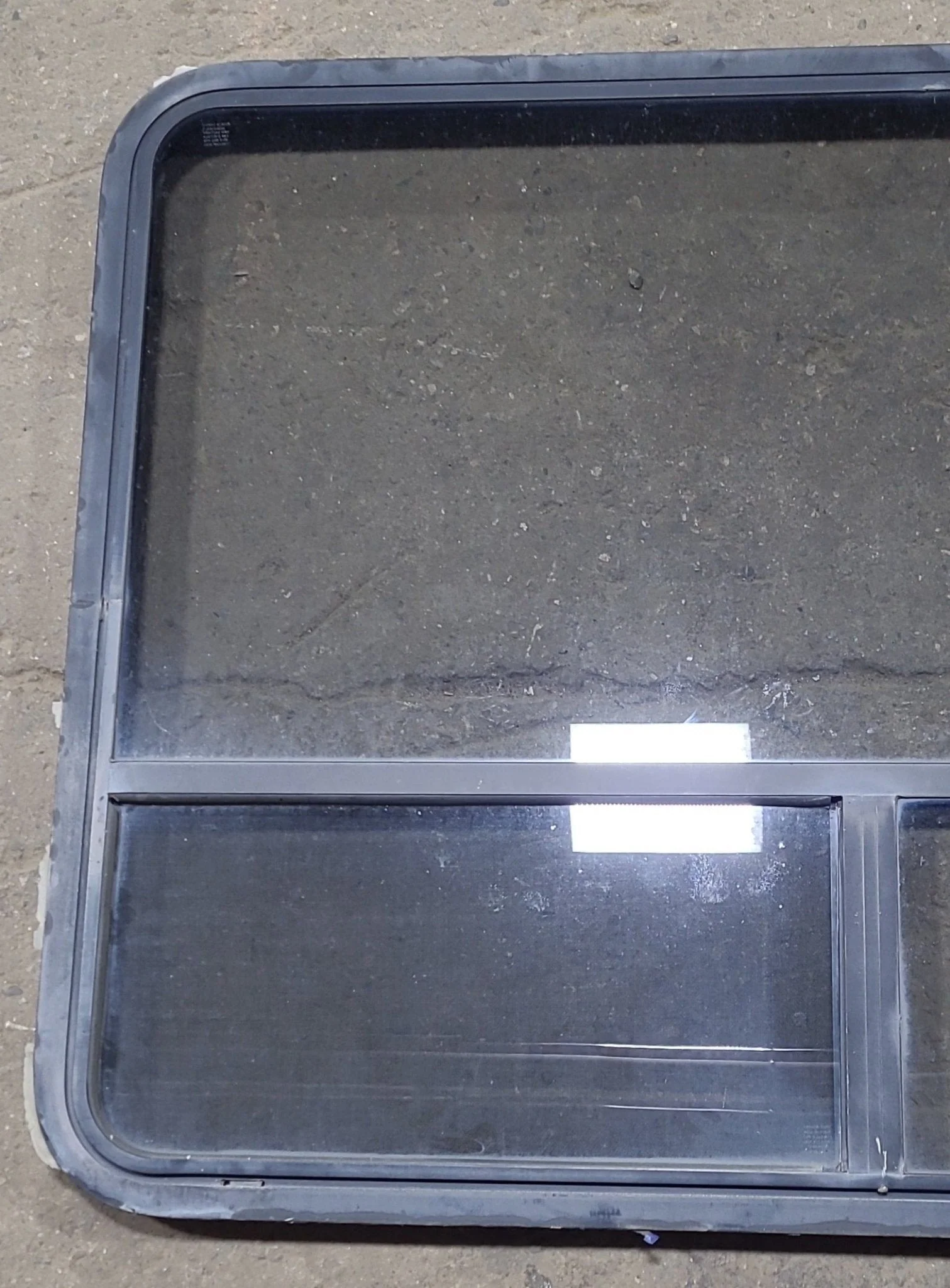 Used Black Radius Opening Window : 48 1/4" W x 35 3/4" H x 1 3/4" D - Image 2