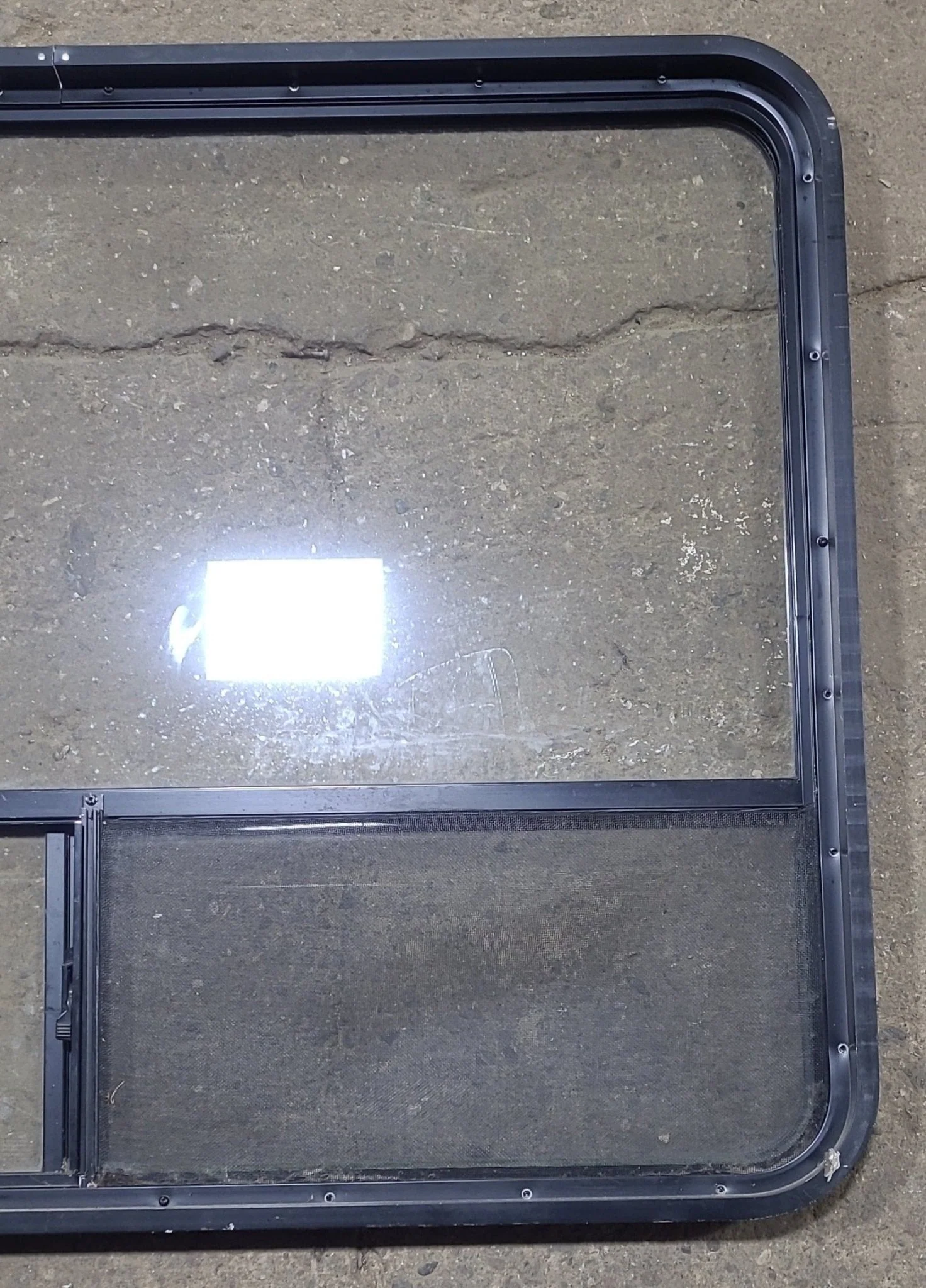 Used Black Radius Opening Window : 48 1/4" W x 35 3/4" H x 1 7/8" D - Image 5
