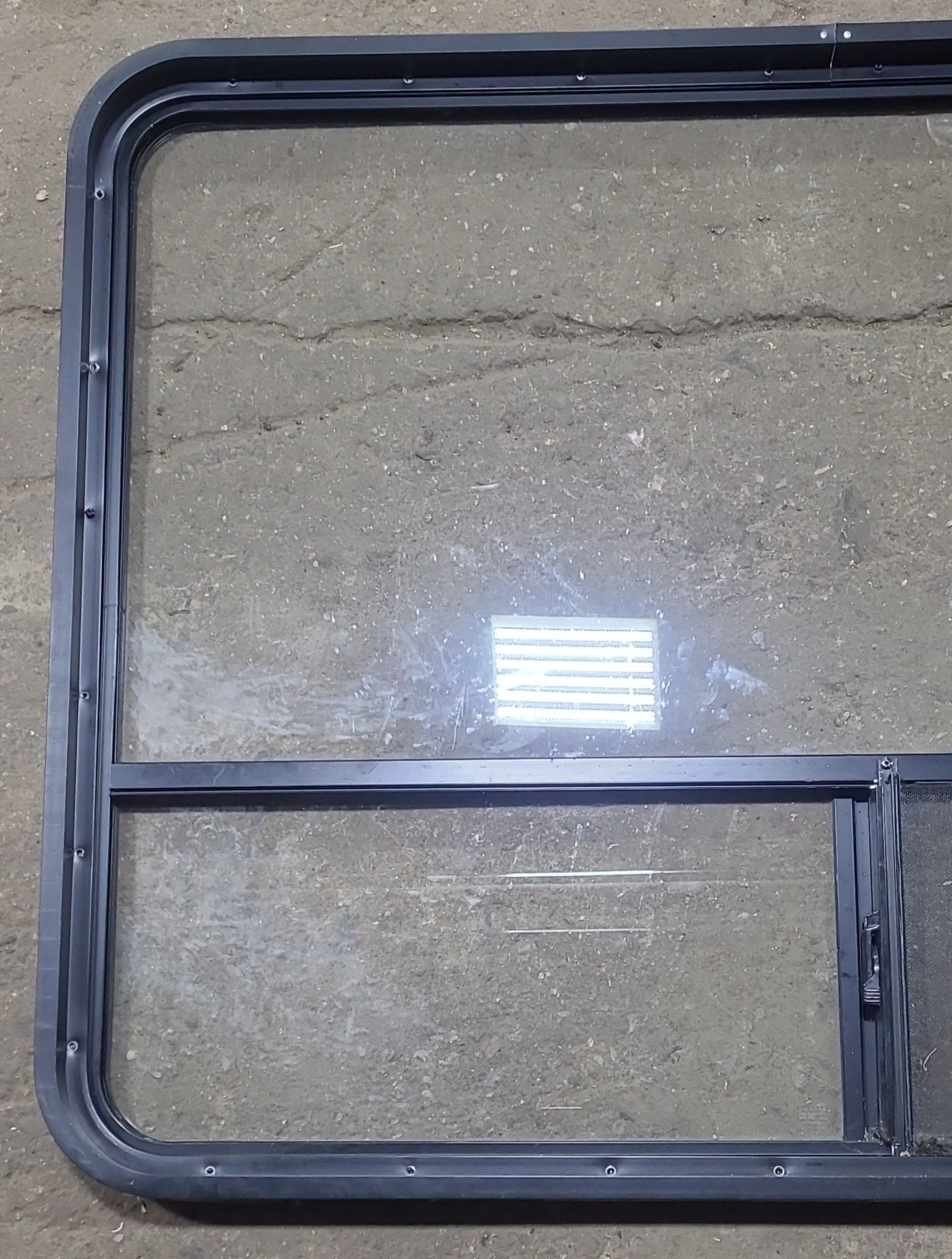 Used Black Radius Opening Window : 48 1/4" W x 35 3/4" H x 1 7/8" D - Image 6