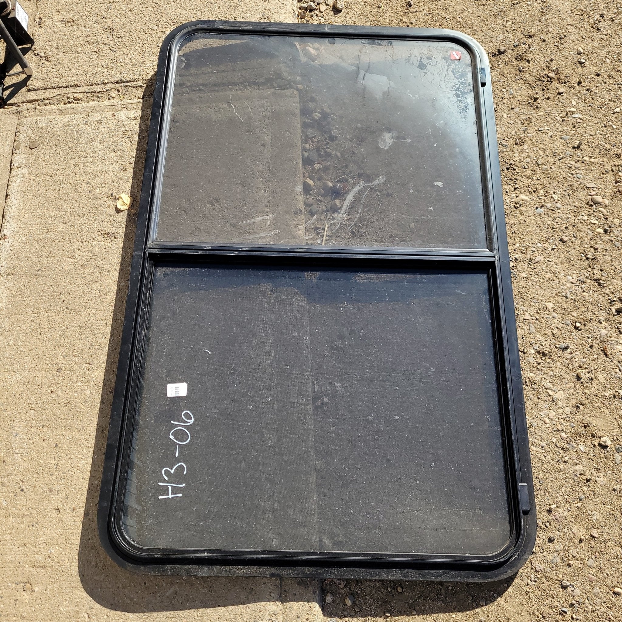 Used Black Radius Opening Window : 48 1/4 X 30 X 1" D