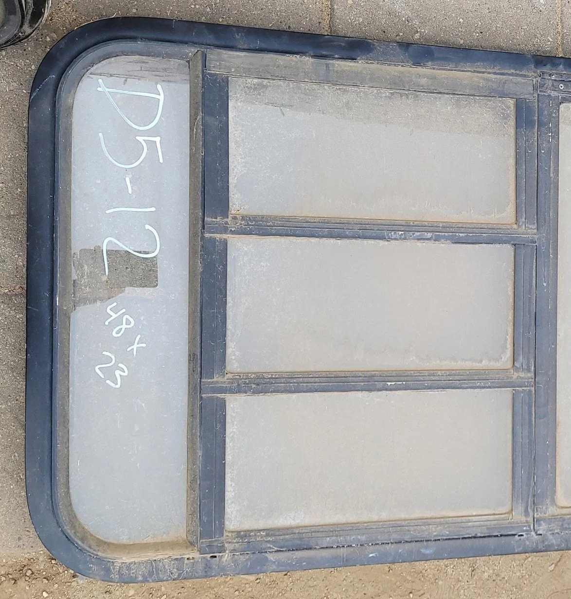 Used Black Radius Emergency Opening Window : 47 1/4 x 20 1/4 x 1 3/4" D - Image 2