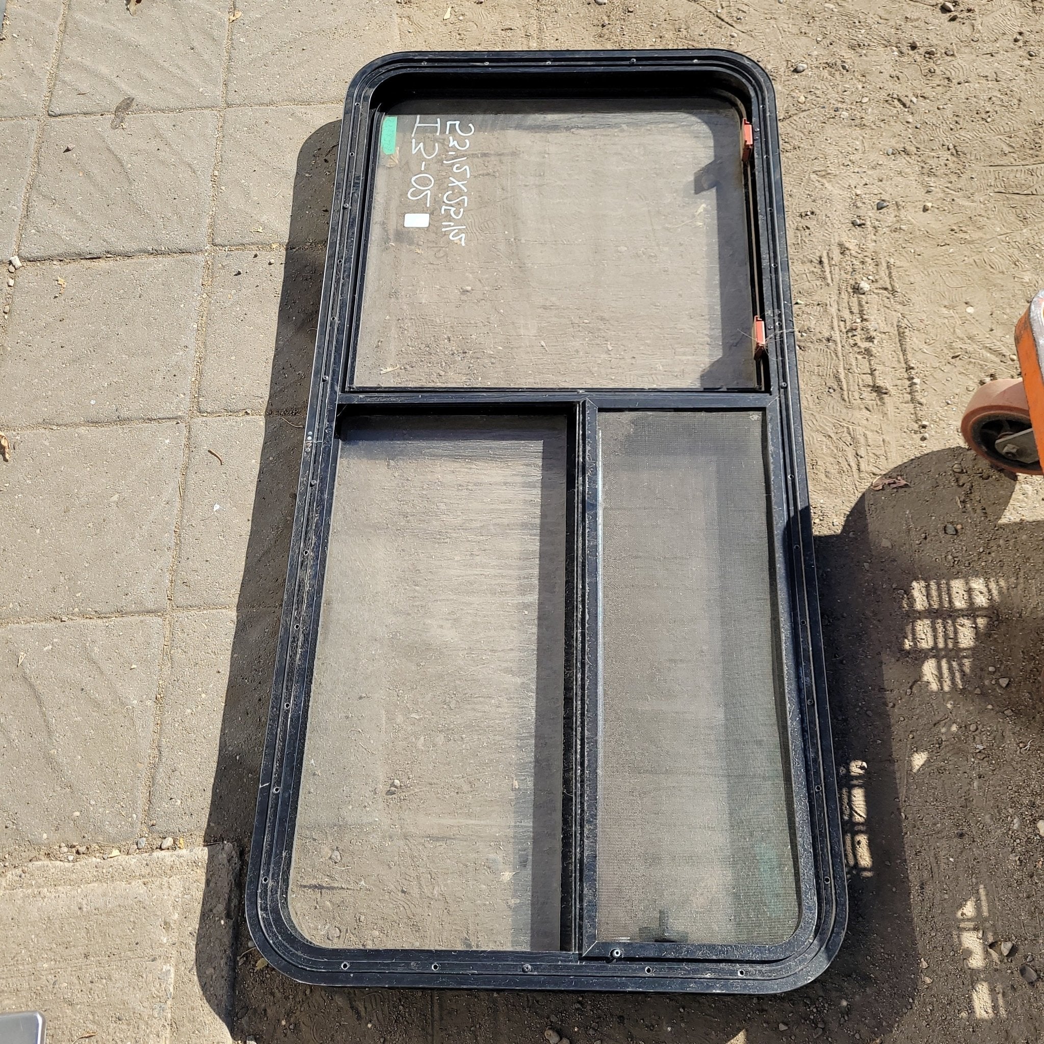 Used Black Radius Emergency Opening Window : 53 1/2 X 25 1/2 X 2" D - Image 2