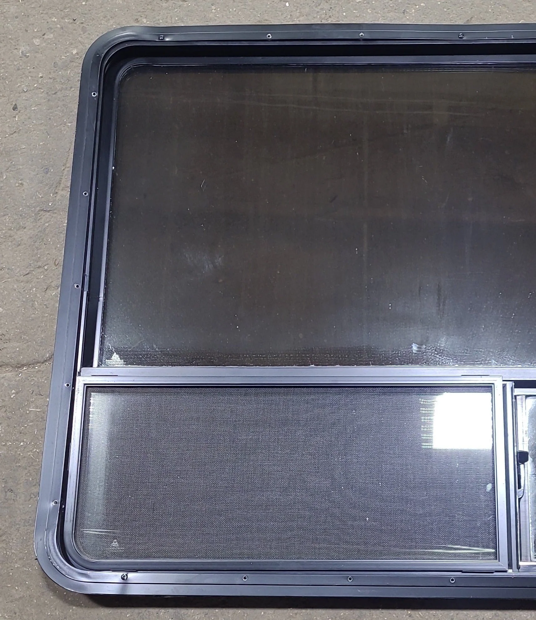 Used Black Radius Opening Window : 54 1/4" W x 35 1/2" H x 1 7/8" D - Image 6