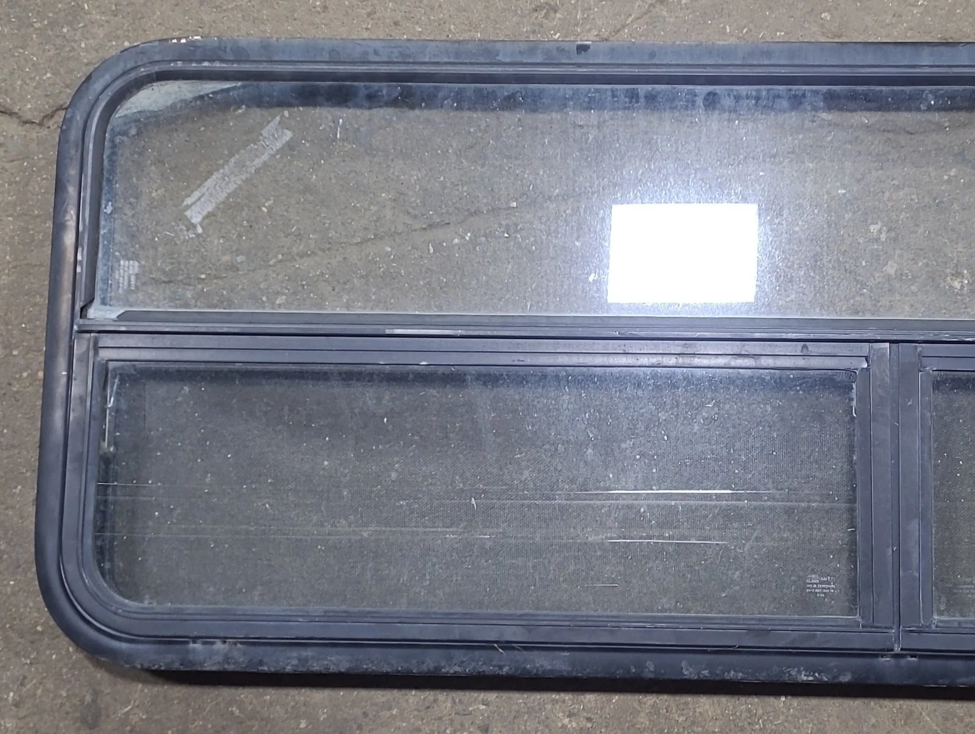 Used Black Radius Opening Window : 59 1/2" W x 21 1/4" H x 1 1/2" D - Image 2