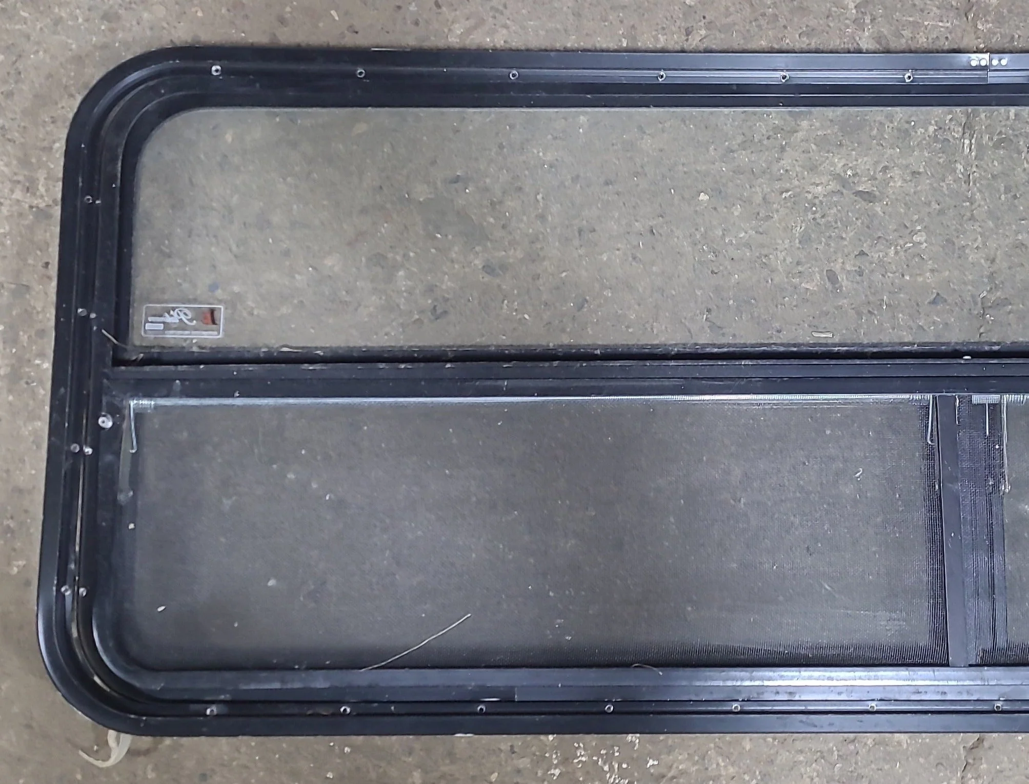 Used Black Radius Opening Window : 59 1/2" W x 21 1/4" H x 1 1/2" D - Image 5