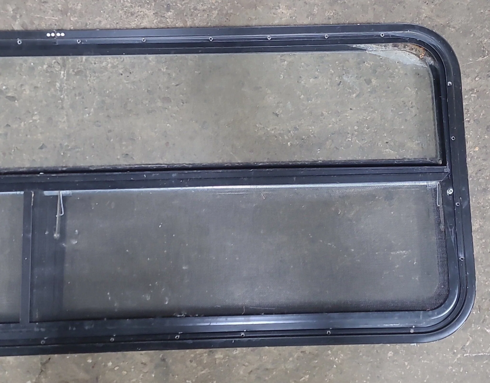Used Black Radius Opening Window : 59 1/2" W x 21 1/4" H x 1 1/2" D - Image 6