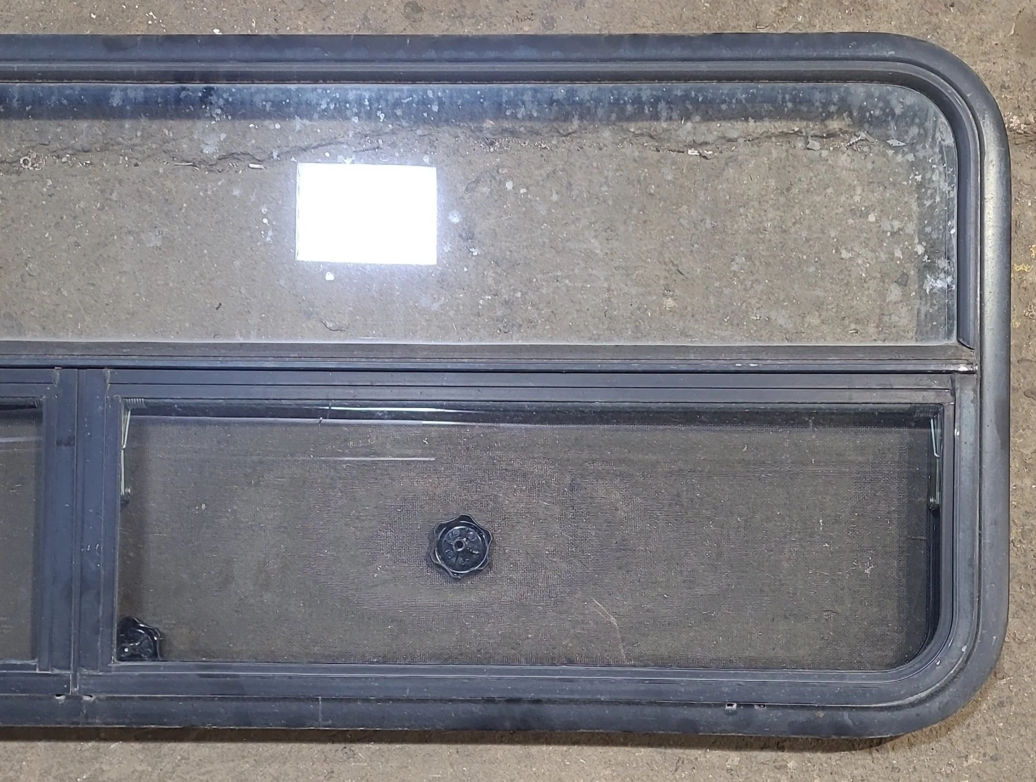 Used Black Radius Opening Window : 59 1/4" W x 21 1/4" H x 1 7/8" D - Image 3