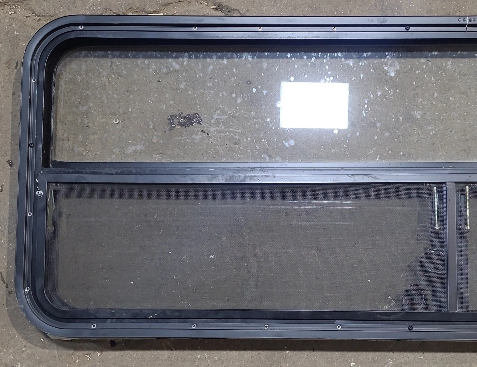 Used Black Radius Opening Window : 59 1/4" W x 21 1/4" H x 1 7/8" D - Image 5