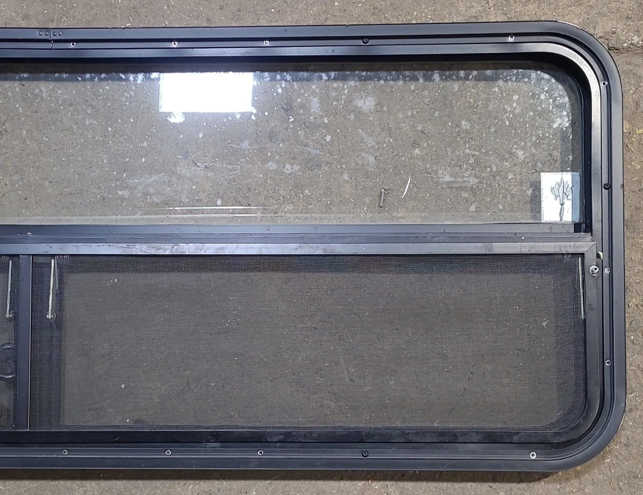 Used Black Radius Opening Window : 59 1/4" W x 21 1/4" H x 1 7/8" D - Image 6