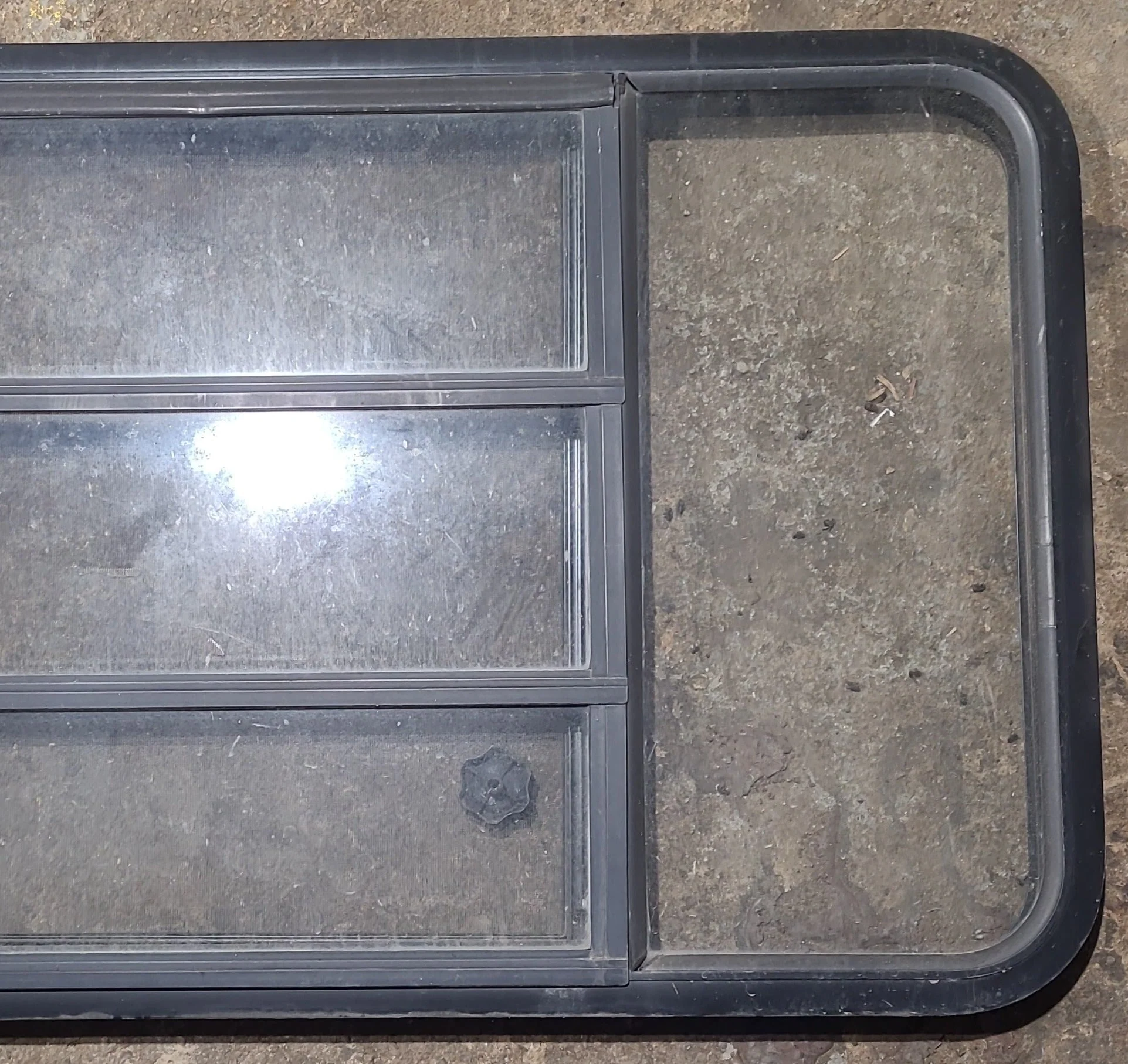 Used Black Radius Opening Window : 59 3/4" W x 26" H x 1 1/4" D - Image 3
