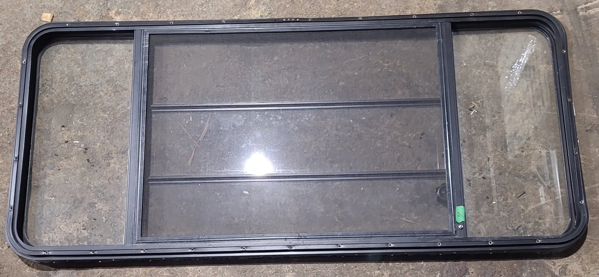 Used Black Radius Opening Window : 59 3/4" W x 26" H x 1 1/4" D - Image 4