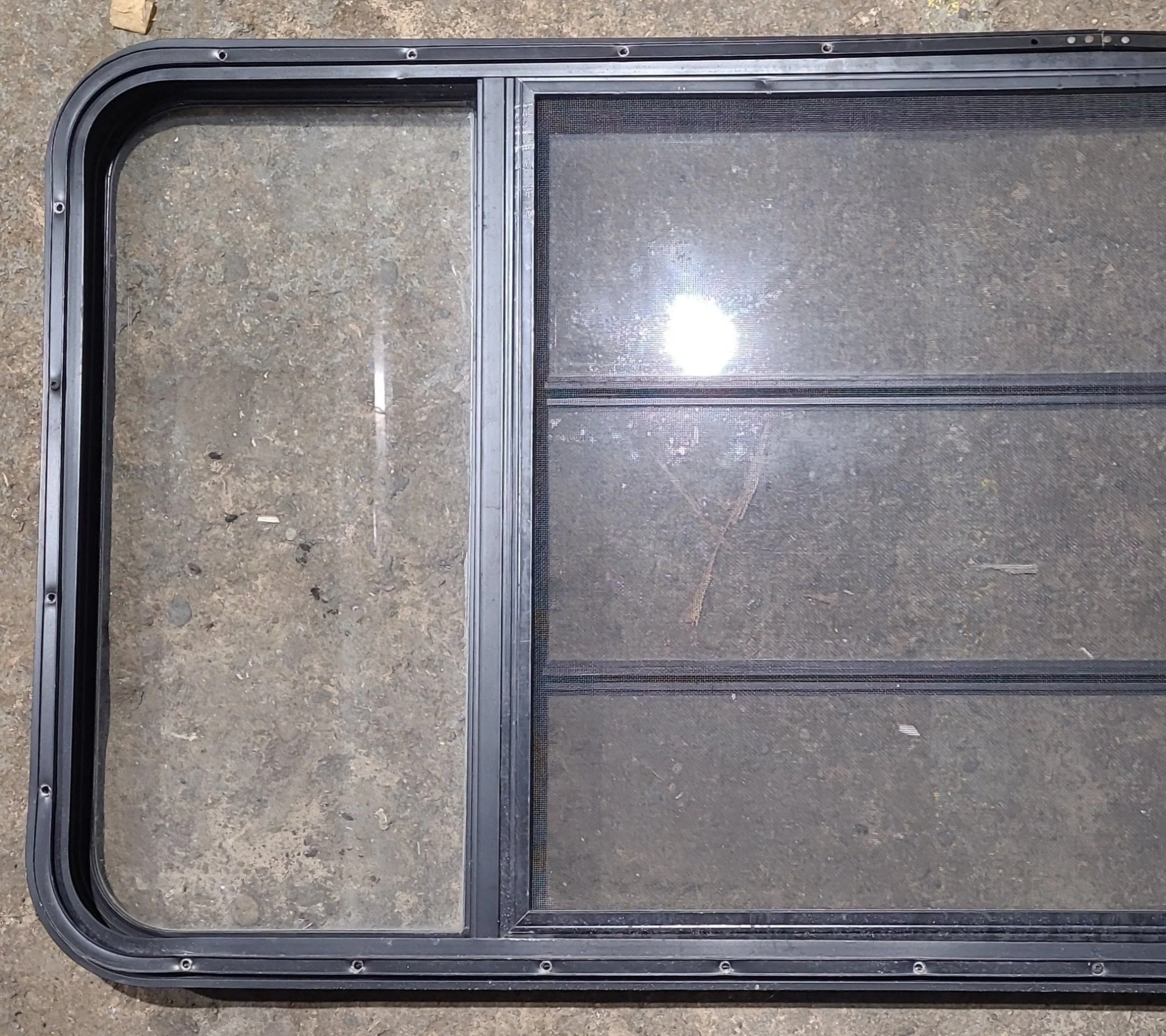 Used Black Radius Opening Window : 59 3/4" W x 26" H x 1 1/4" D - Image 6