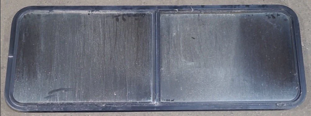 Used Black Radius Opening Window : 60 1/2" W x 21 3/4" H x 2" D