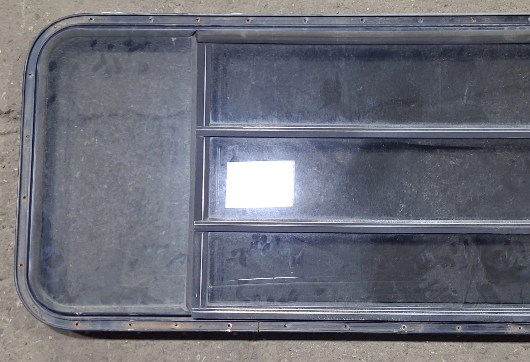 Used Black Radius Opening Window : 60 3/4" W x 23" H x 1 1/2" D - Image 2