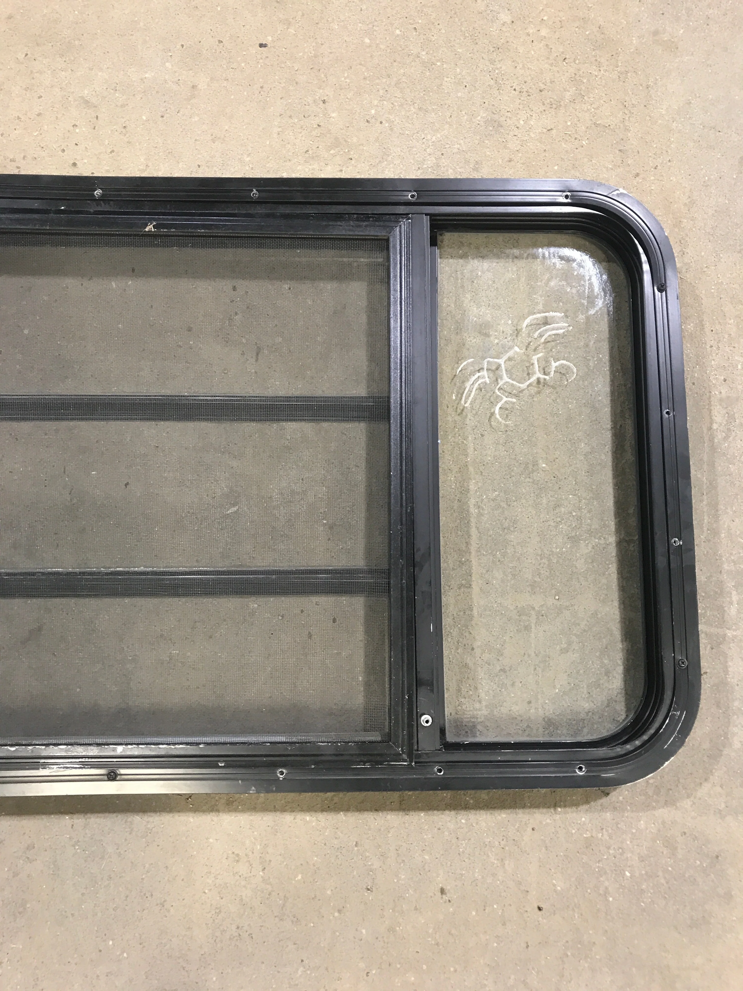 Used Black Radius Opening Window : 60" W x 21 3/4" H x 2" D - Image 10