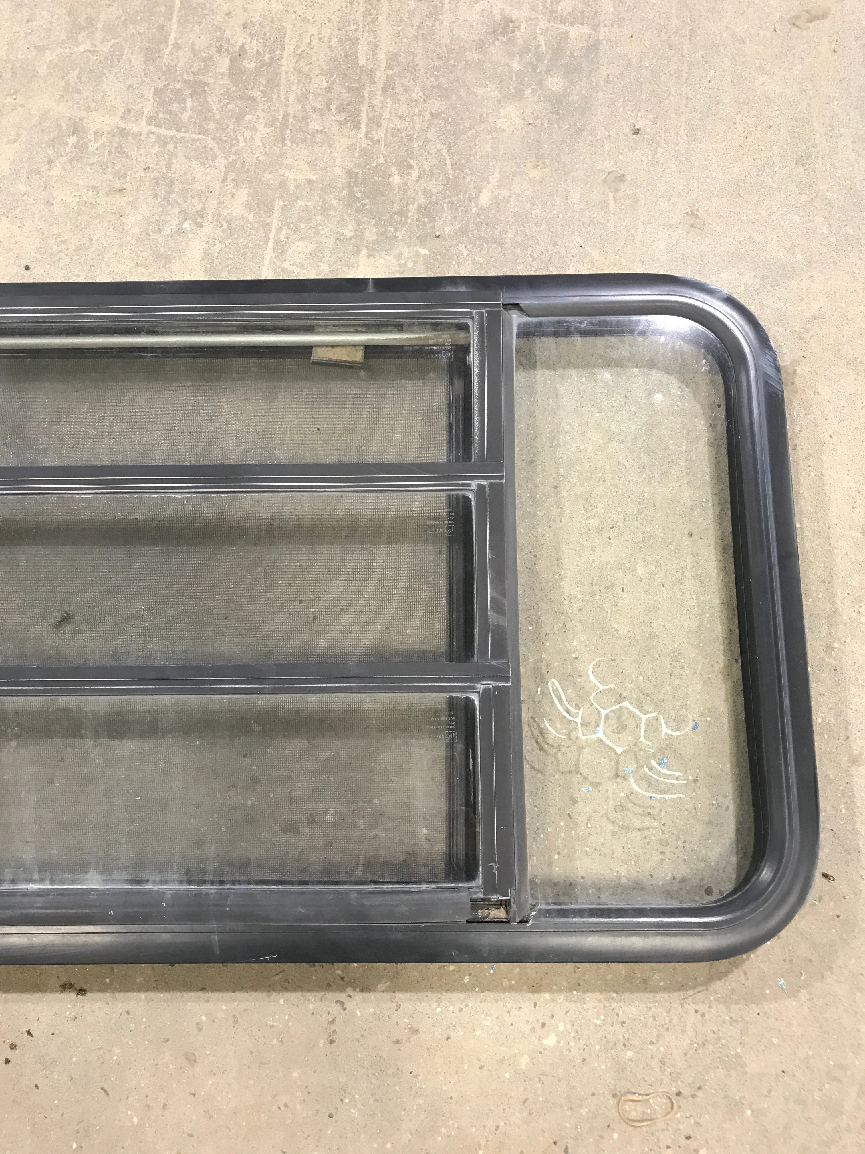 Used Black Radius Opening Window : 60" W x 21 3/4" H x 2" D - Image 5