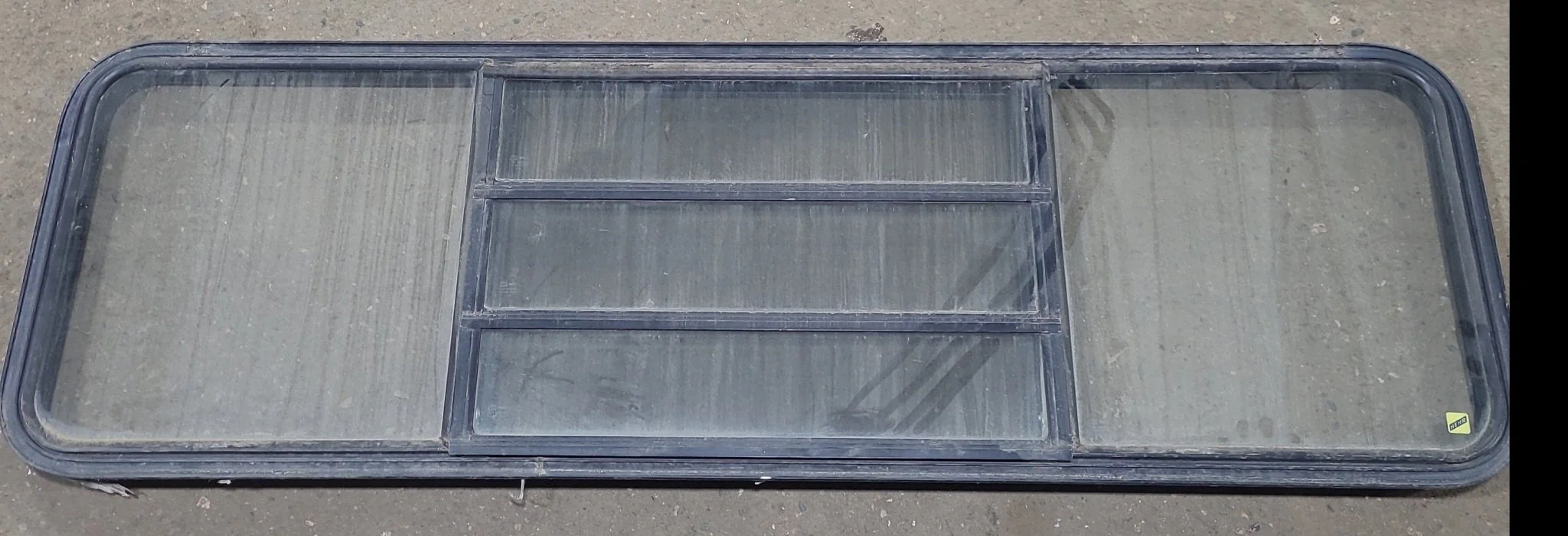 Used Black Radius Opening Window : 71 1/2" W x 21 3/4" H x 1 3/4" D