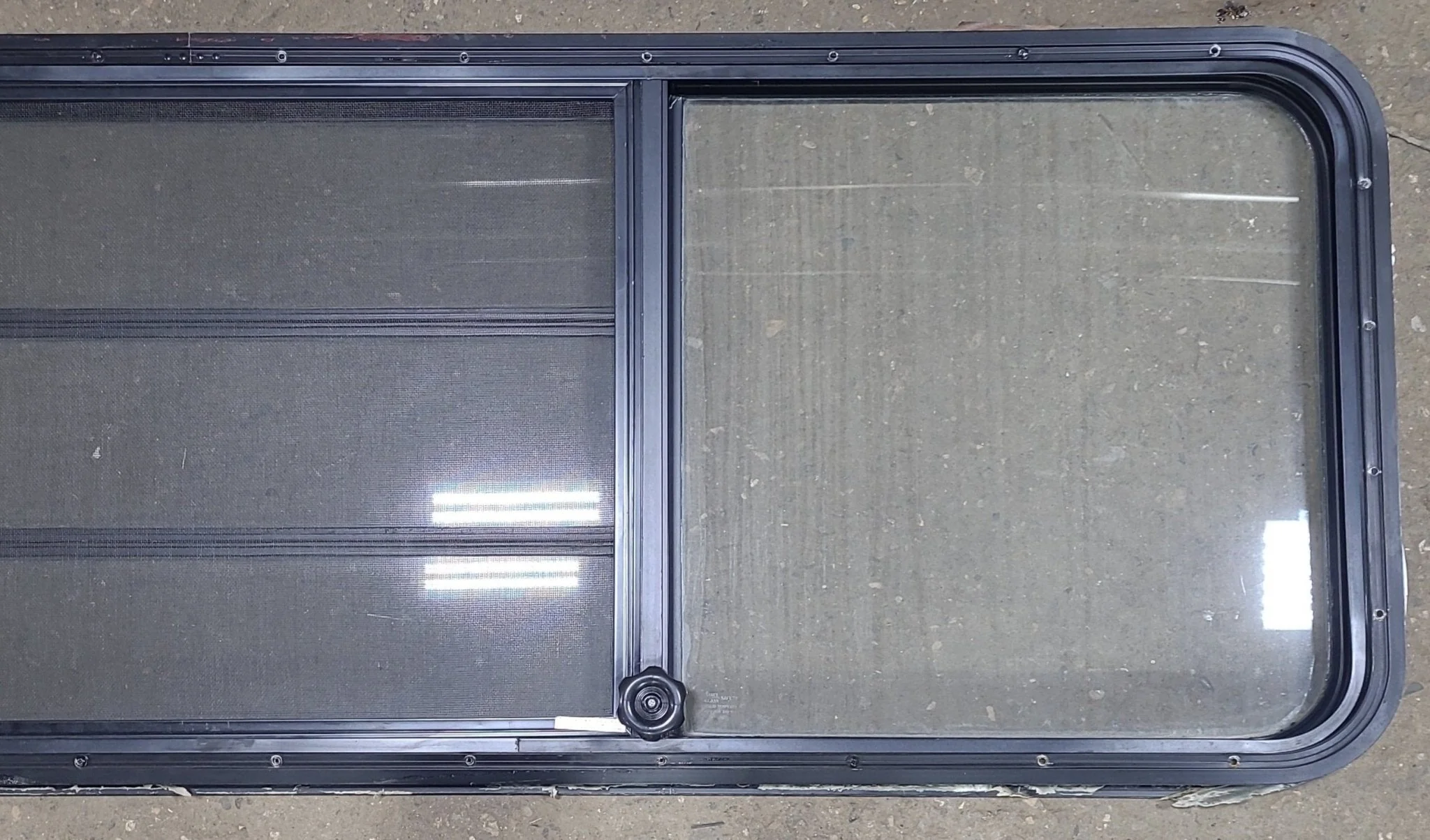 Used Black Radius Opening Window : 71 1/2" W x 21 3/4" H x 1 3/4" D - Image 6
