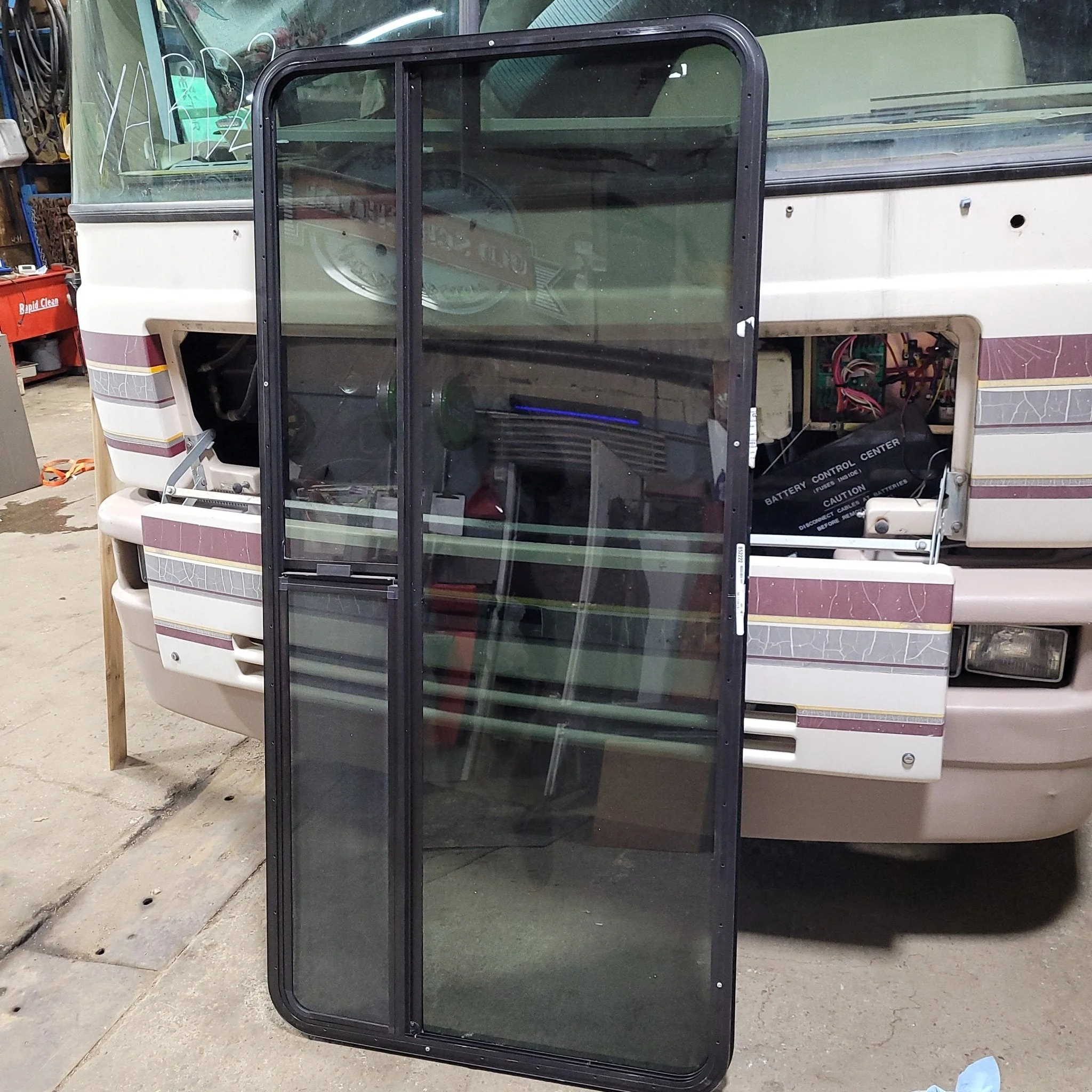 Used Black Radius Opening Window : 72" X 35" X 1 1/4" D