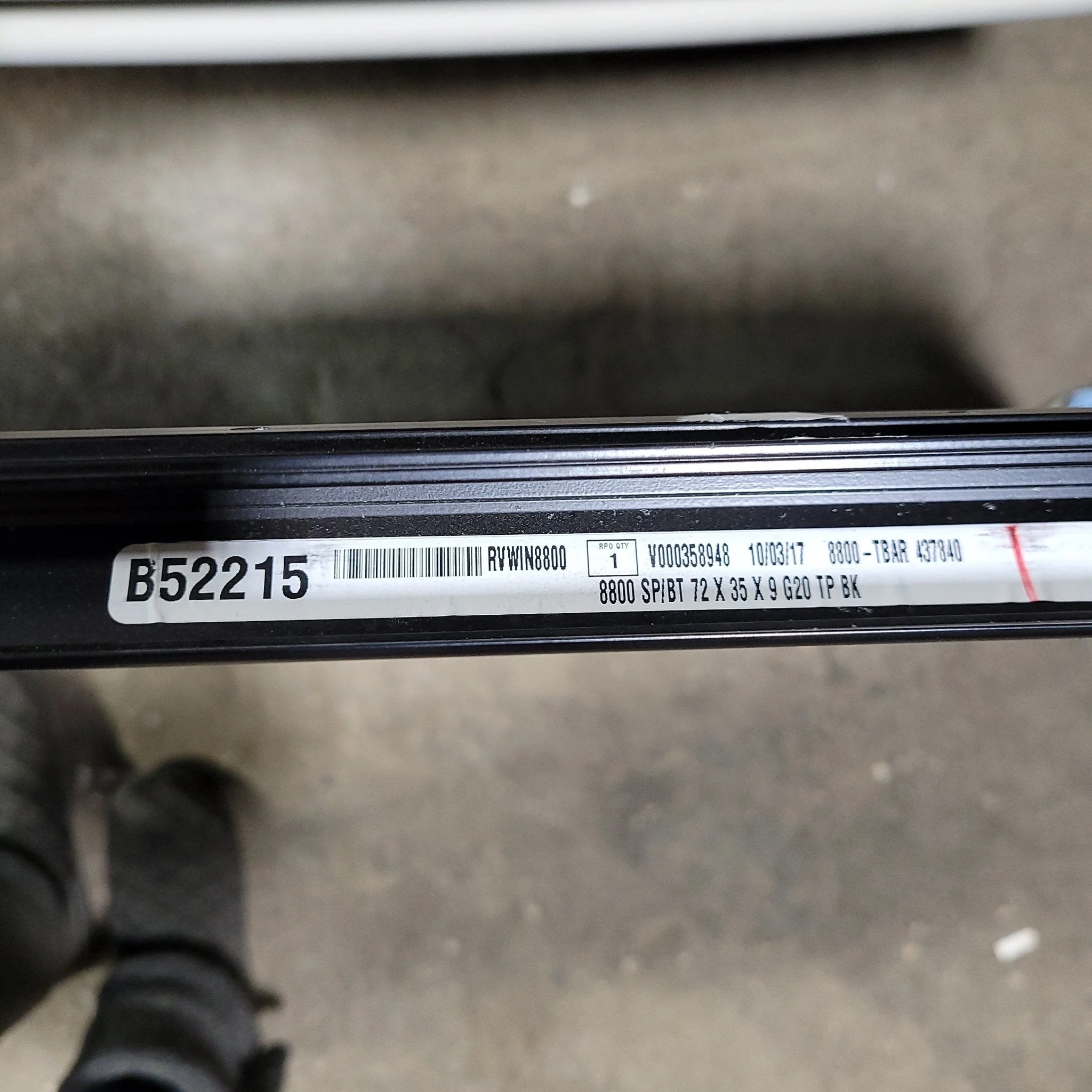 Used Black Radius Opening Window : 72" X 35" X 1 1/4" D - Image 3