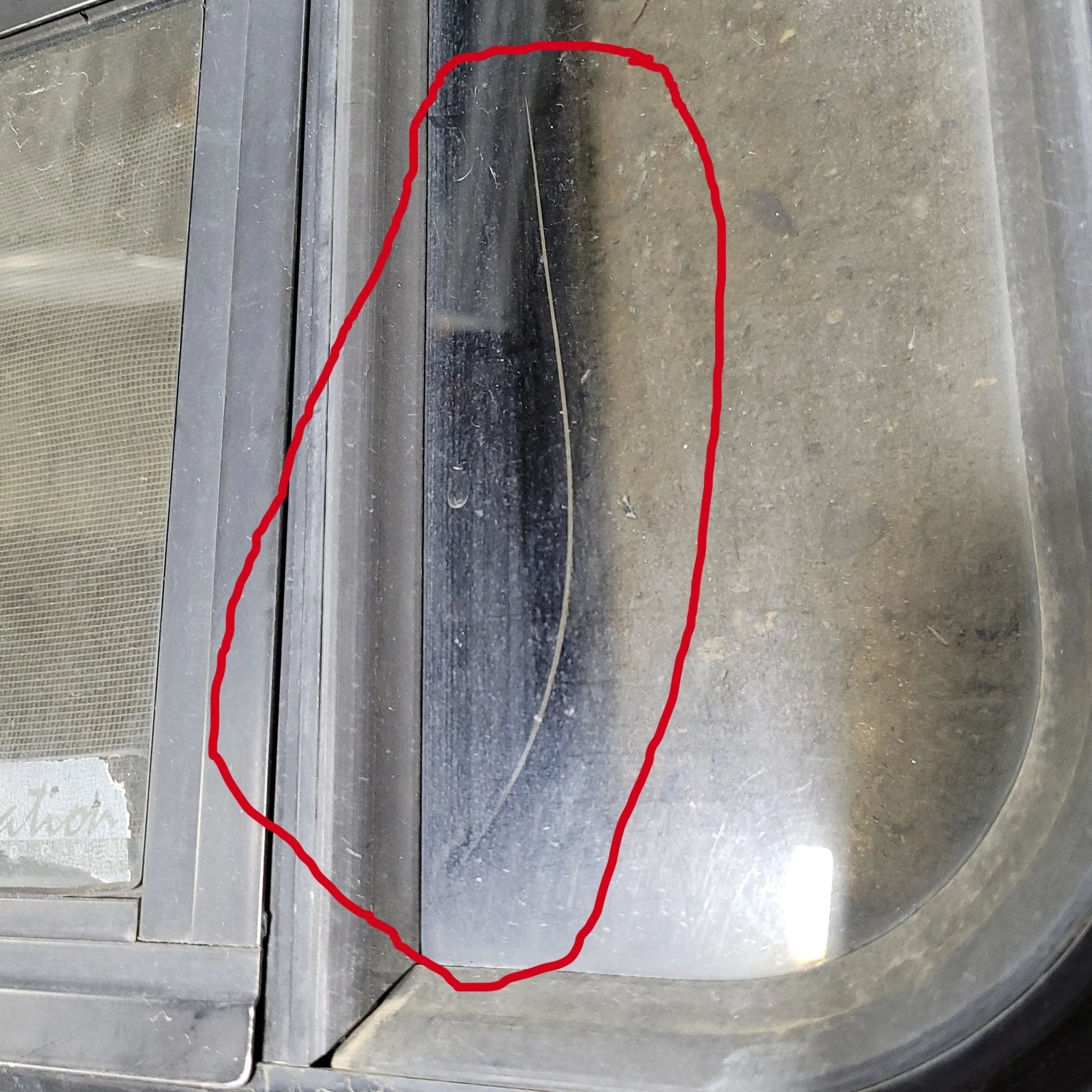Used Black Radius Opening Window : 23 1/2" X 17 3/4" X 2" D - Image 2