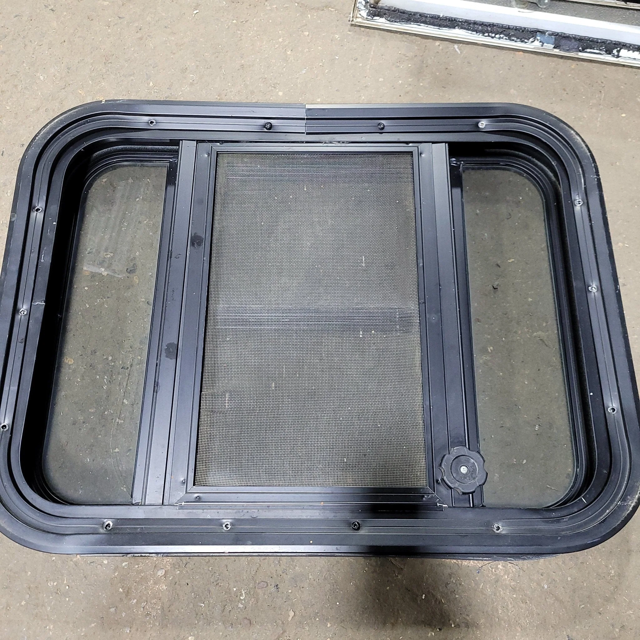 Used Black Radius Opening Window : 23 1/2" X 17 3/4" X 2" D - Image 3