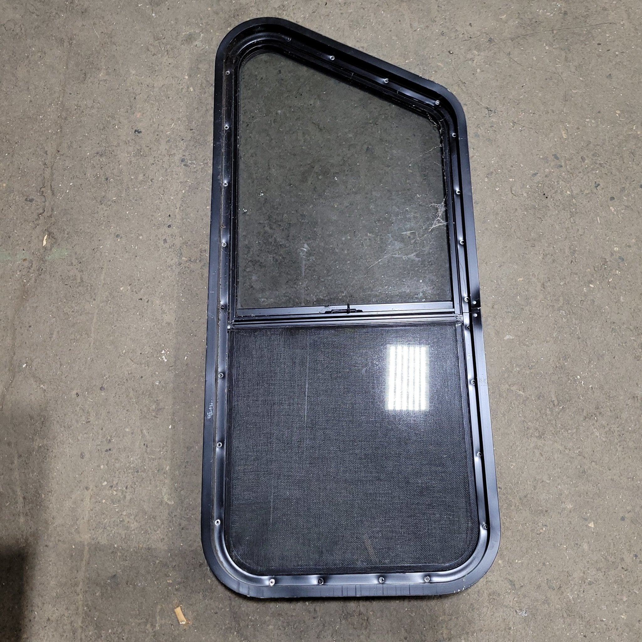 Used Black Radius Slanted Opening Window : 42 3/4" X 17 1/4" X 2" D - Image 2