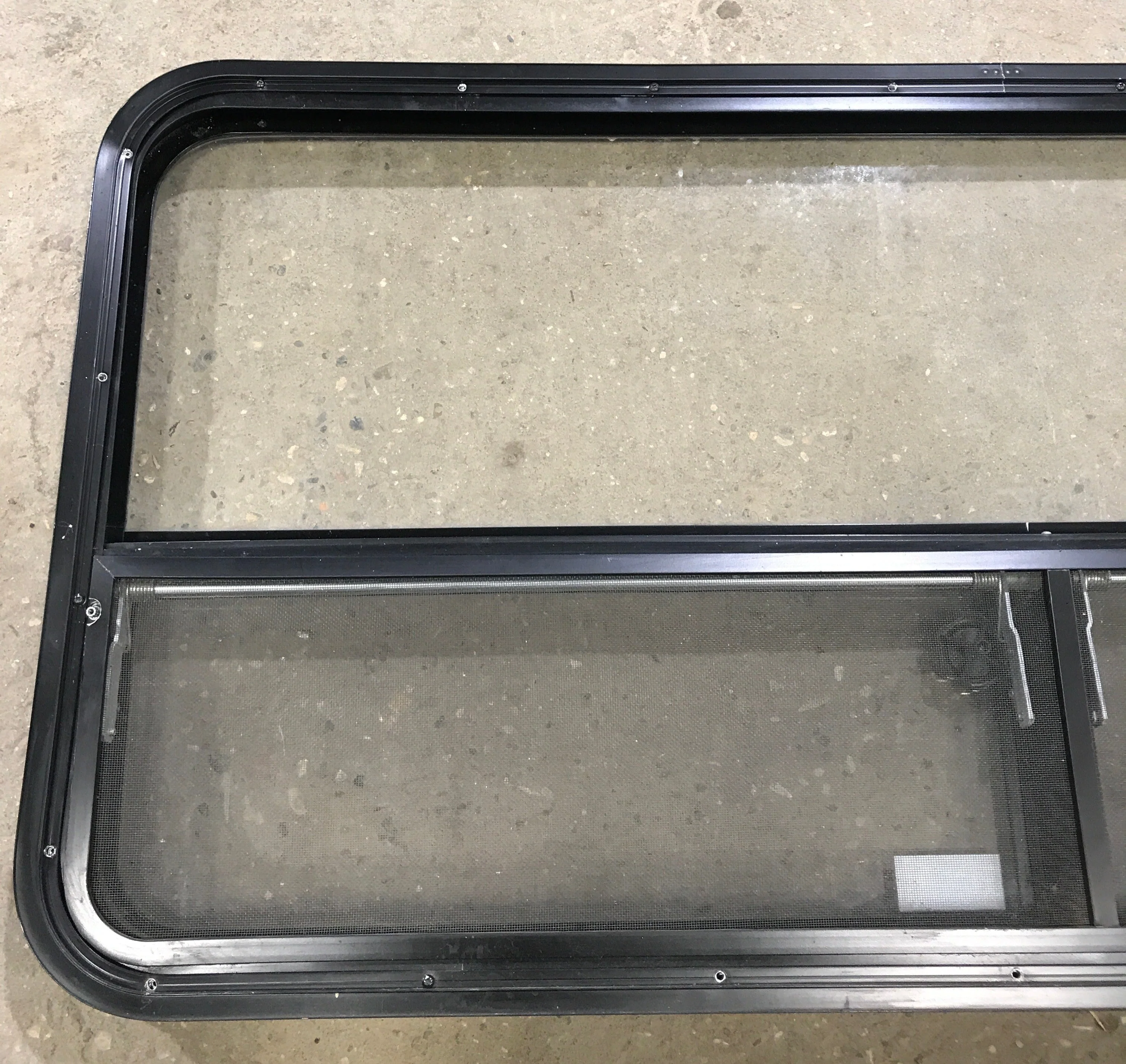 Used Black Radius Window : 53 1/4" W x 25 1/4" H x 2 1/4" D - Image 6