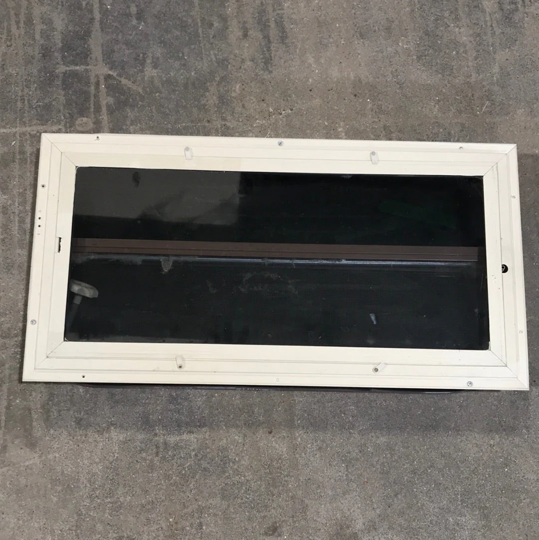 Used Brown Radius Dual Pane-Storm Window : 29 1/4" W x 14 3/4" H x 1 1/2" D - Image 2