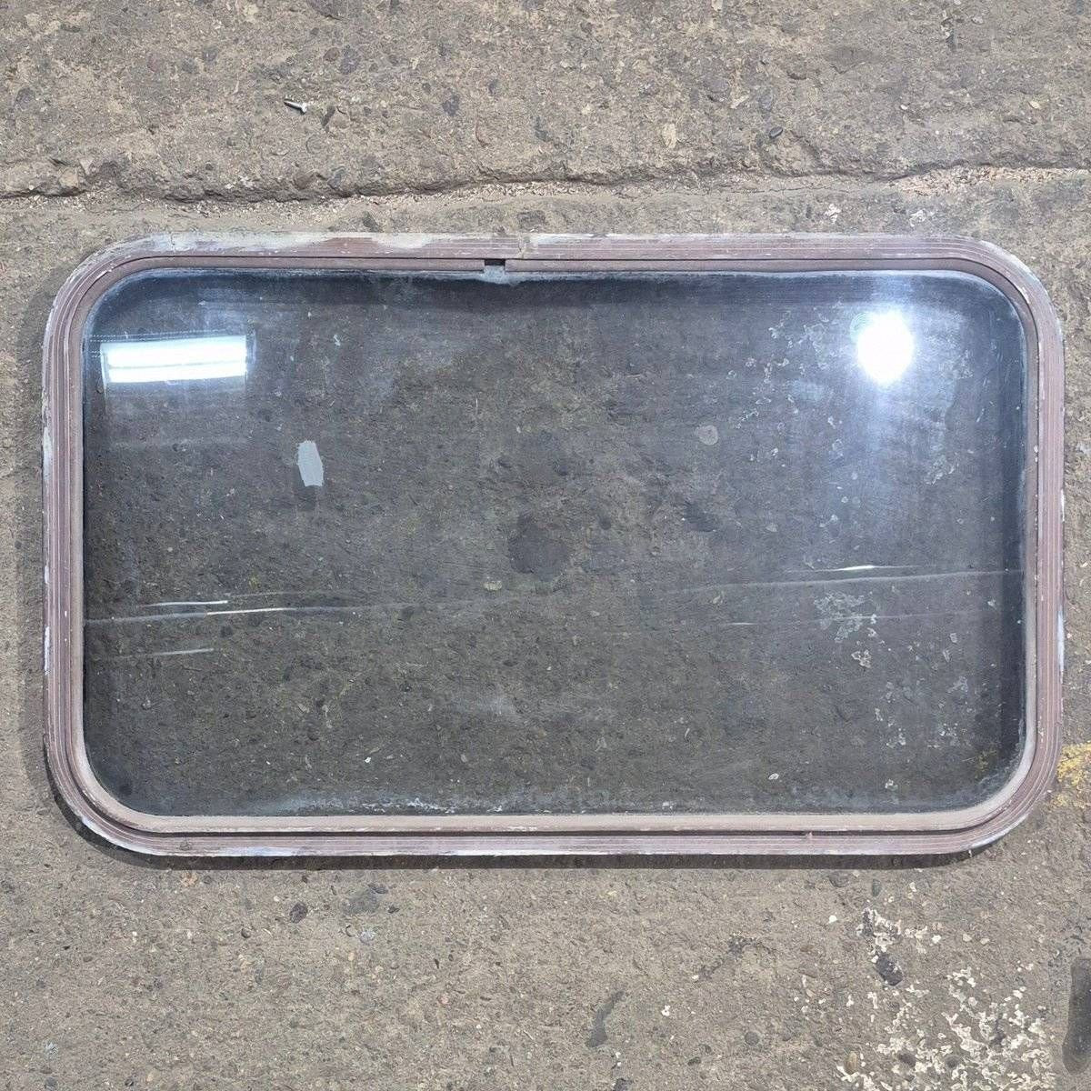Used Brown Radius Non-Opening Window - 33 3/4" X 19 3/4" X 1 1/4"