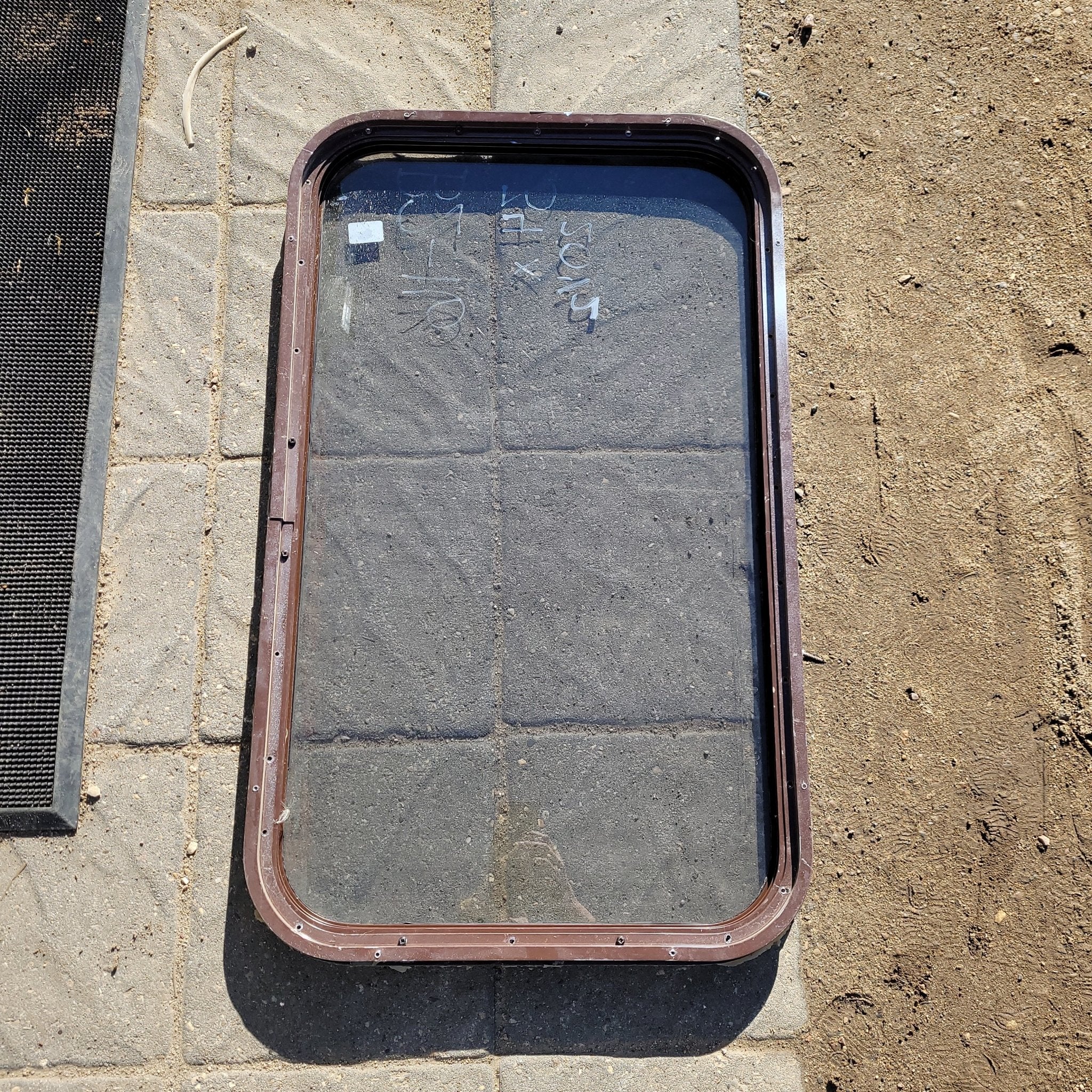 Used Brown Radius Non-Opening Window : 34 X 20 1/2 X 2" D - Image 2