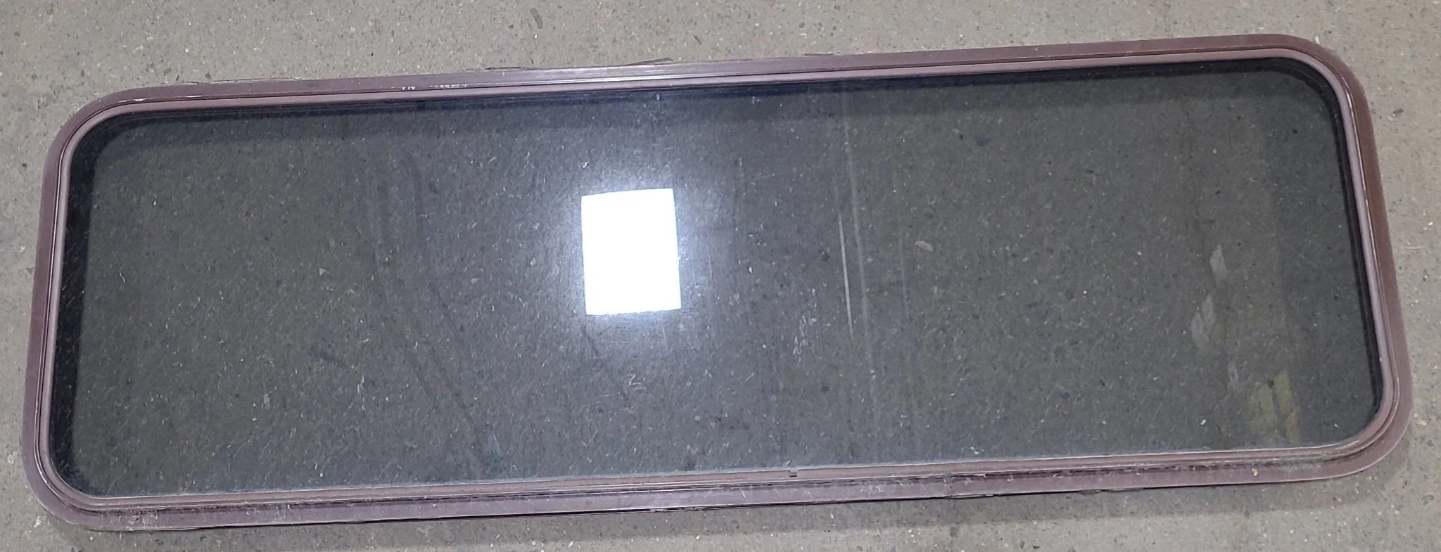 Used Brown Radius Non-Opening Window : 60 1/4" W X 20" H X 2" D