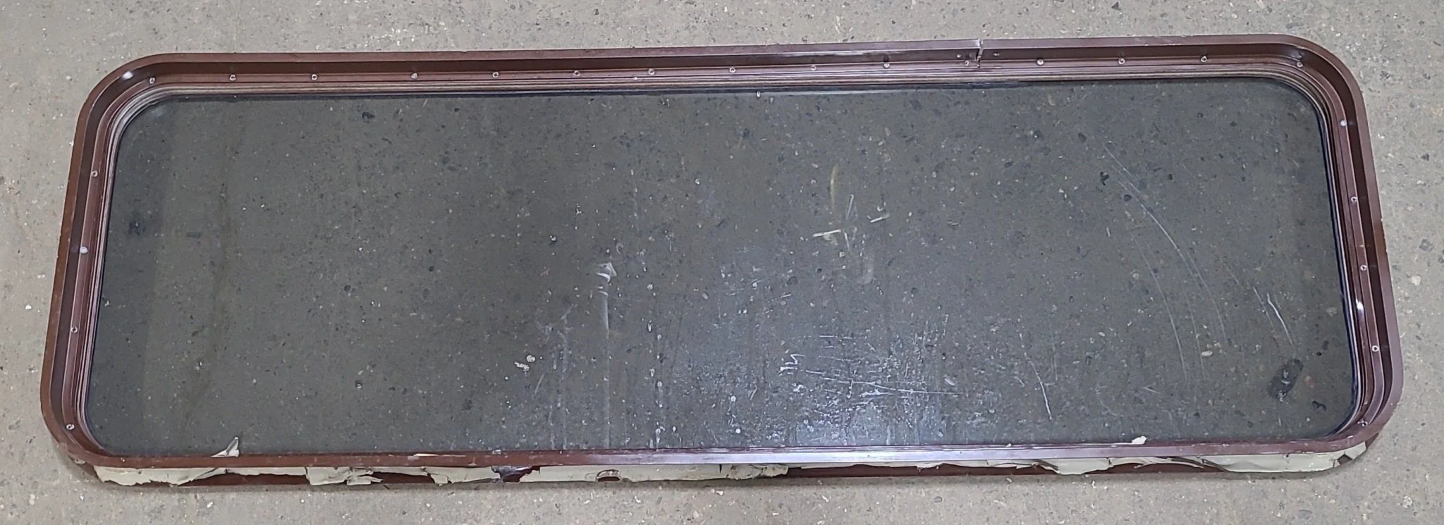 Used Brown Radius Non-Opening Window : 60 1/4" W X 20" H X 2" D - Image 4